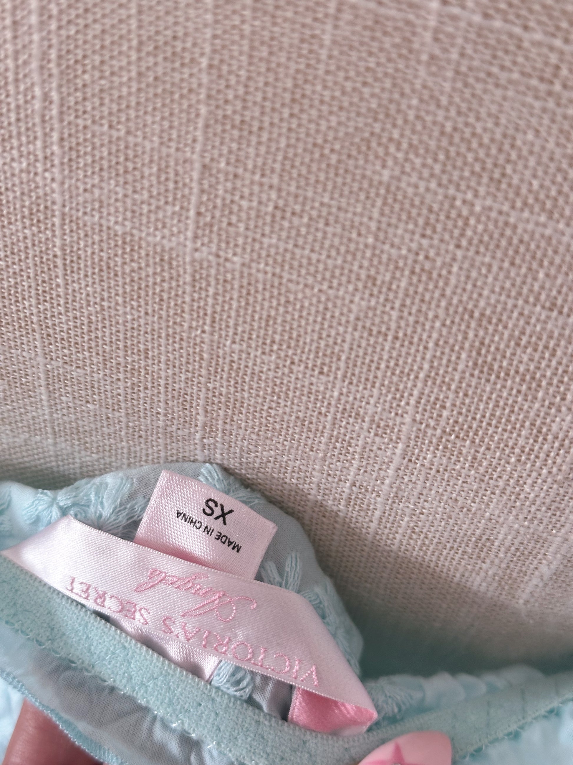 Vintage Victoria's Secret blue lace babydoll top size: xs