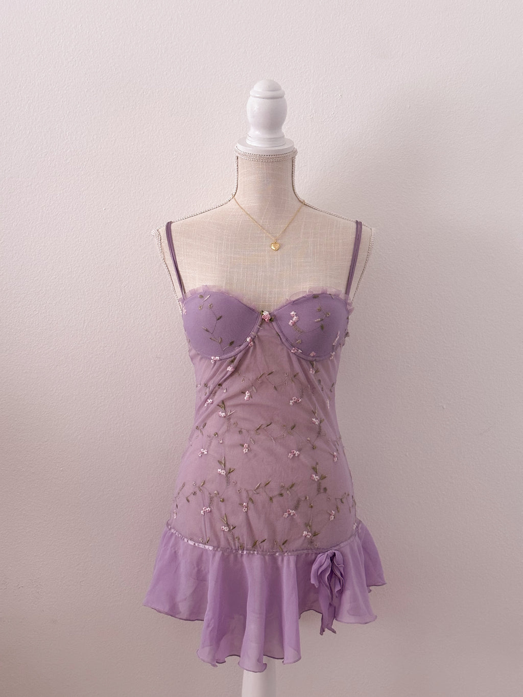 Vintage purple sheer Rapunzel slip dress size: S