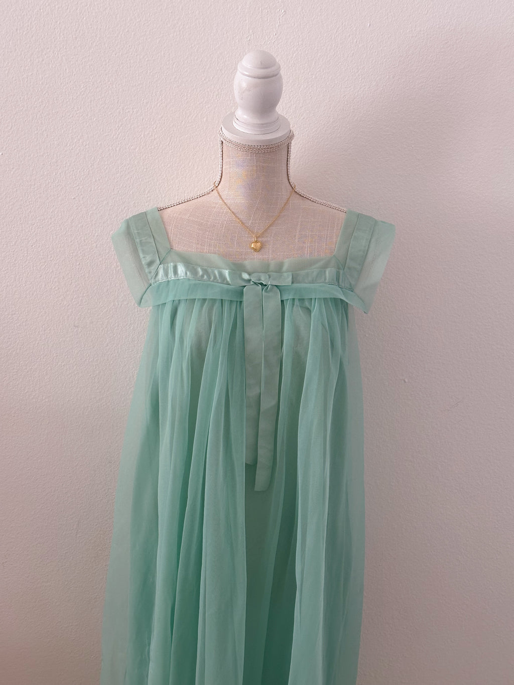 Vintage teal nightgown slip dress size: M