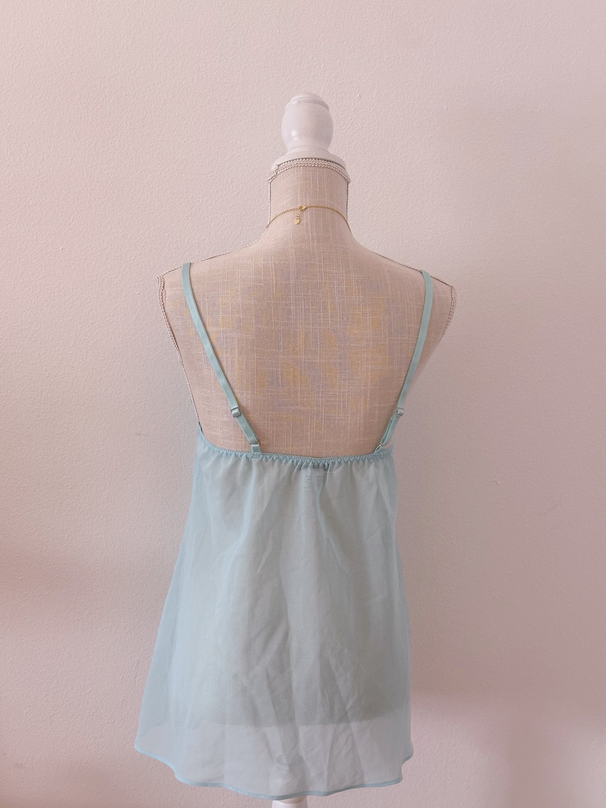 Vintage blue short n sweet babydoll size: S