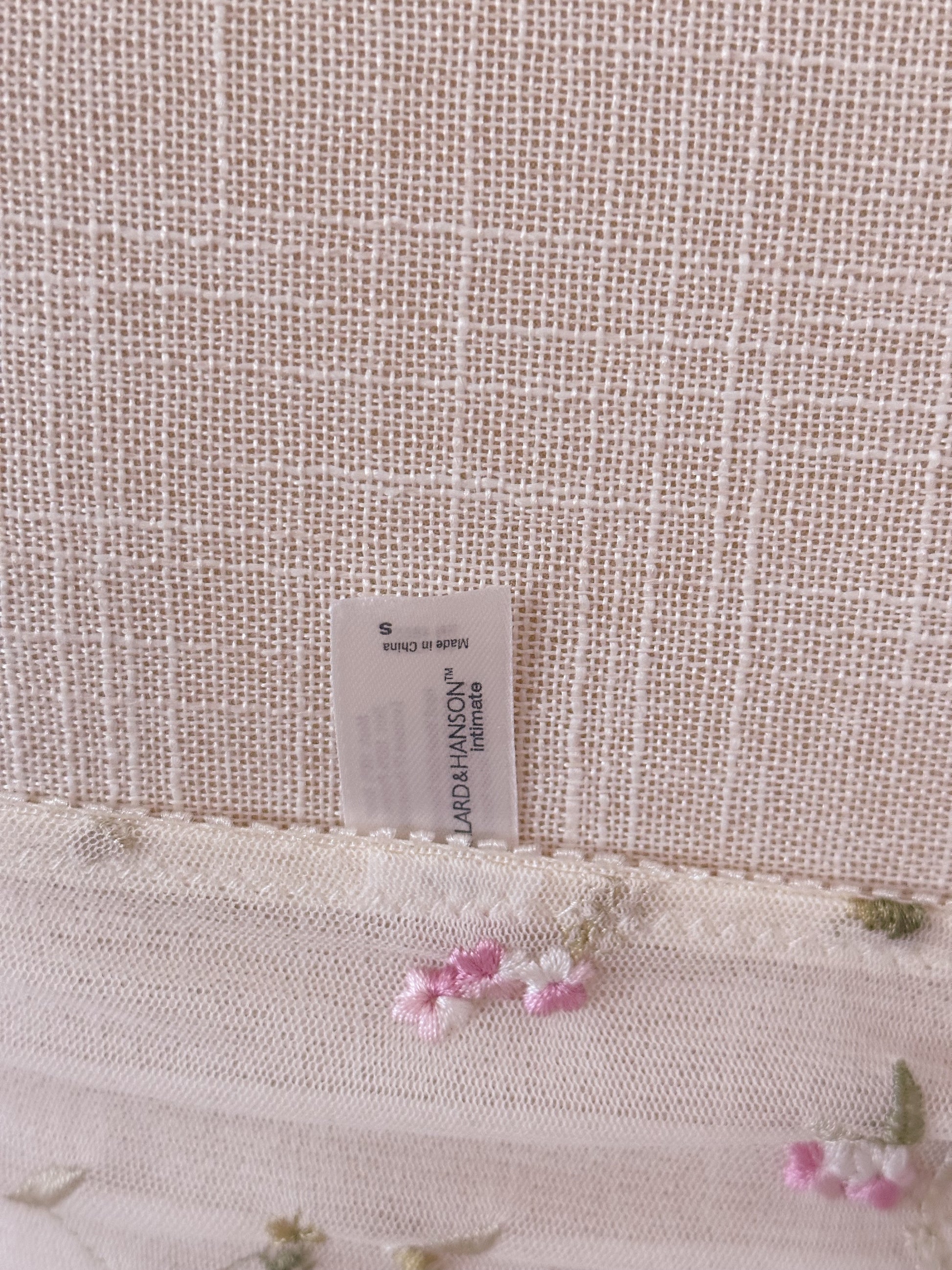 Vintage cream/white floral babydoll slip dress
