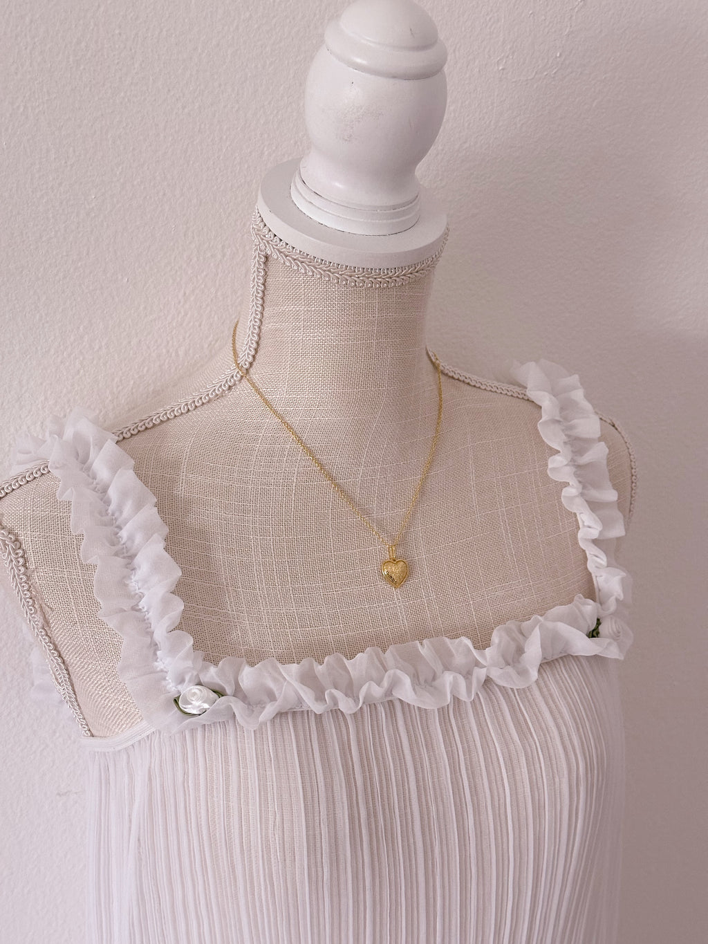 Vintage Victoria's Secret Sabrina Carpenter white babydoll slip dress