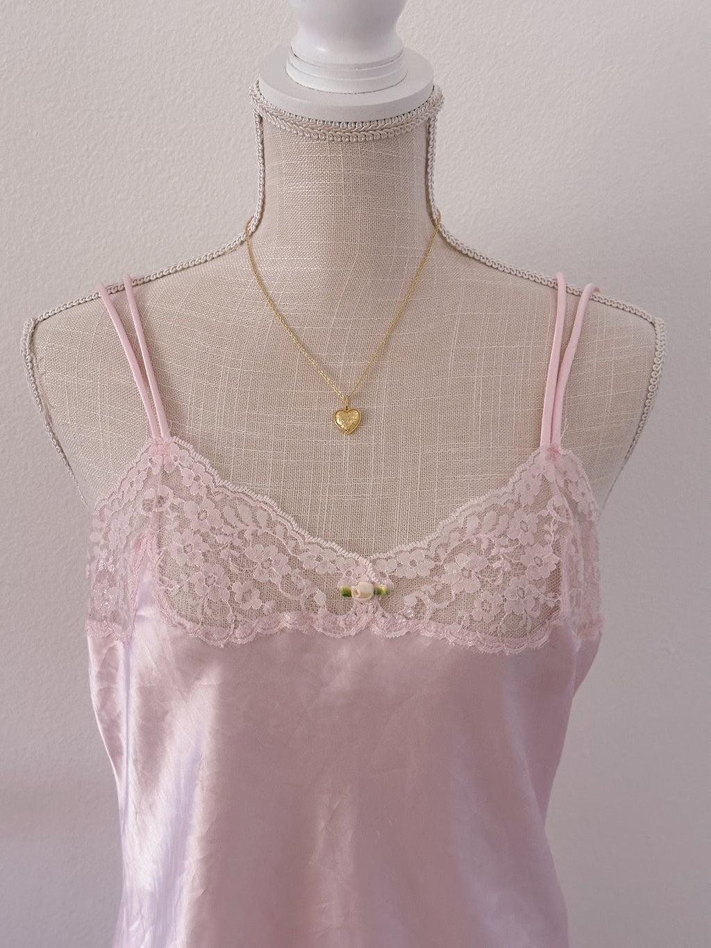 Vintage 1980s Victoria's Secret pink babydoll slip dress