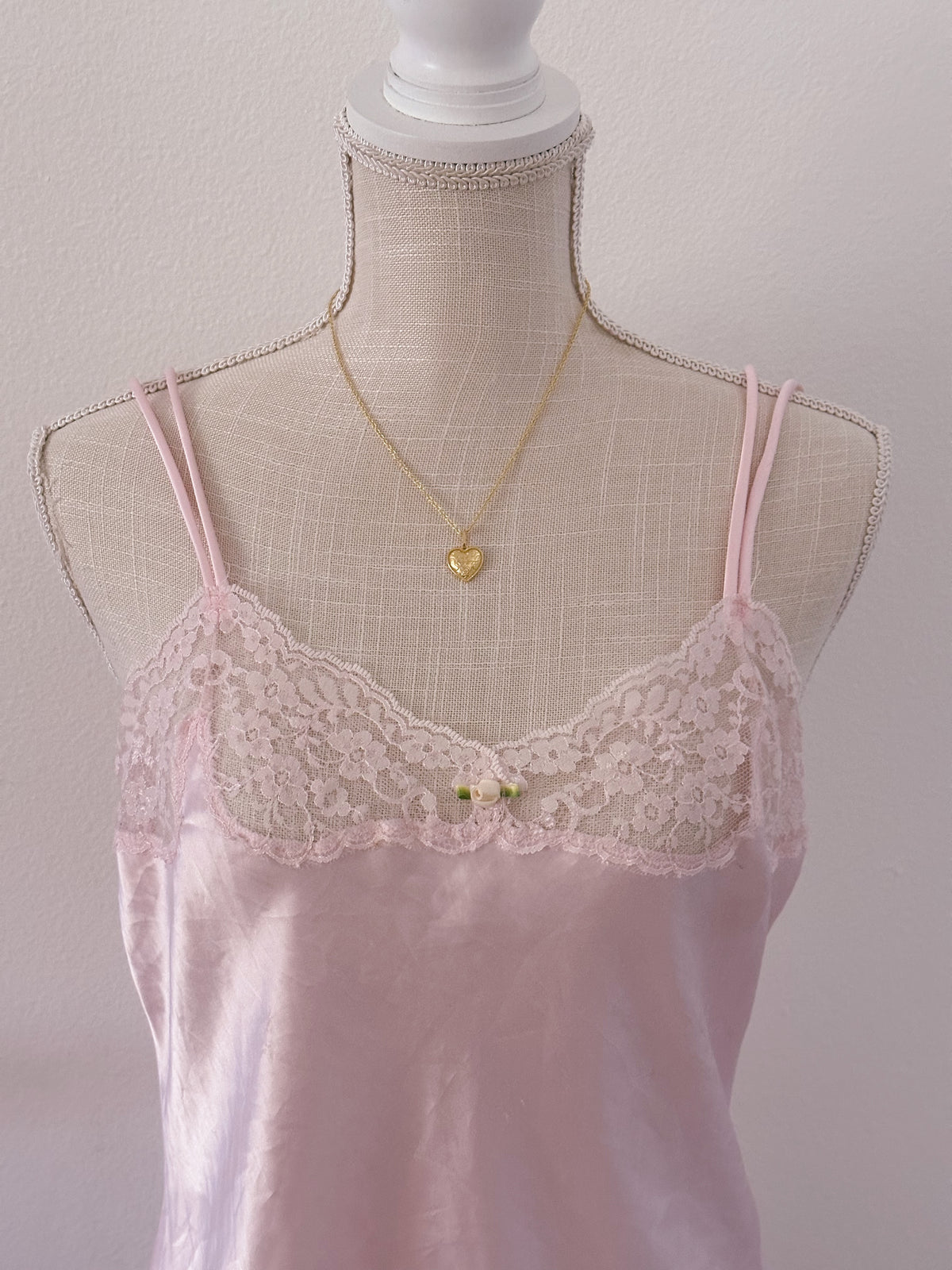 Vintage 1980s Victoria's Secret pink babydoll slip dress