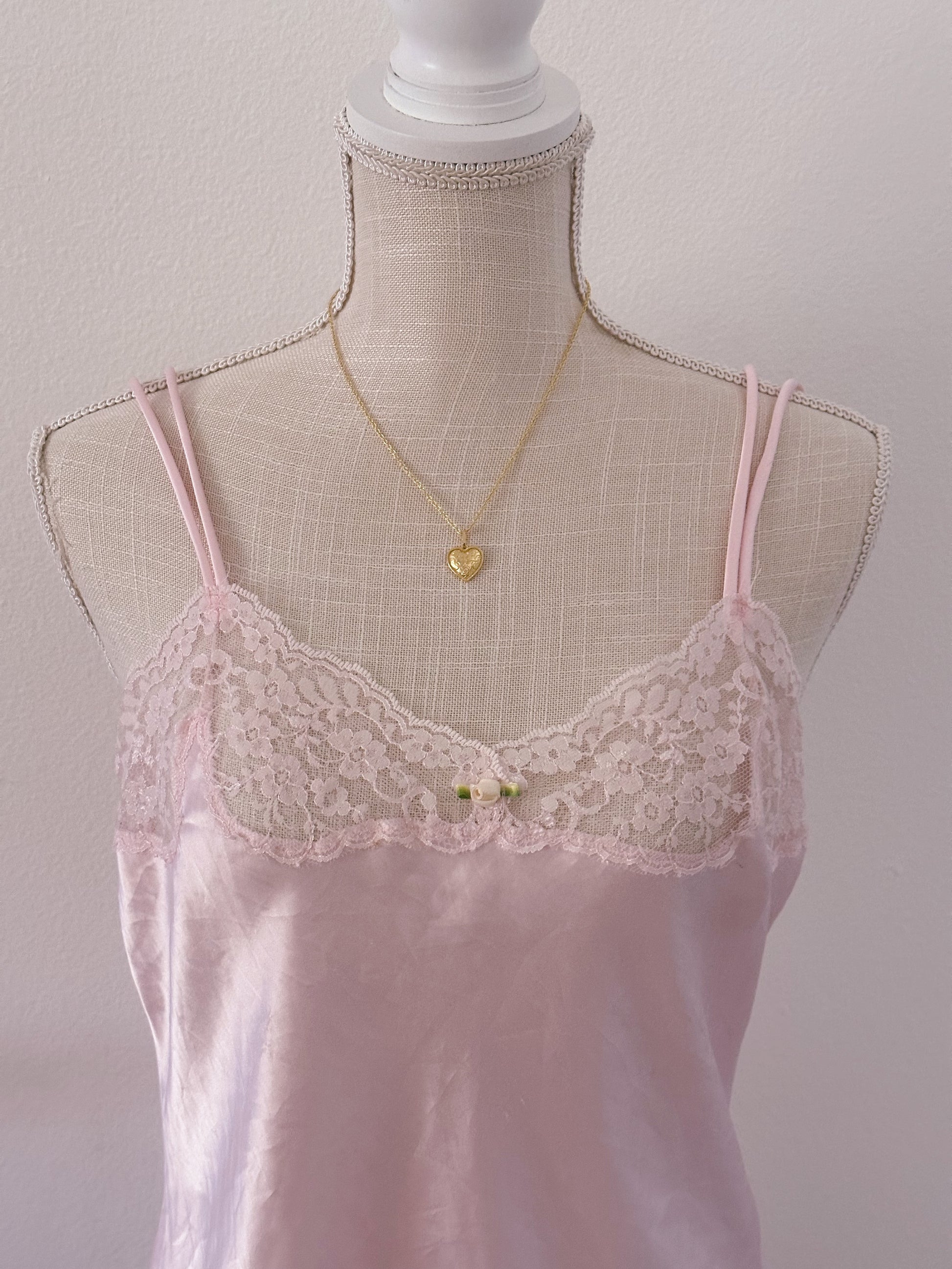 Vintage 1980s Victoria's Secret pink babydoll slip dress