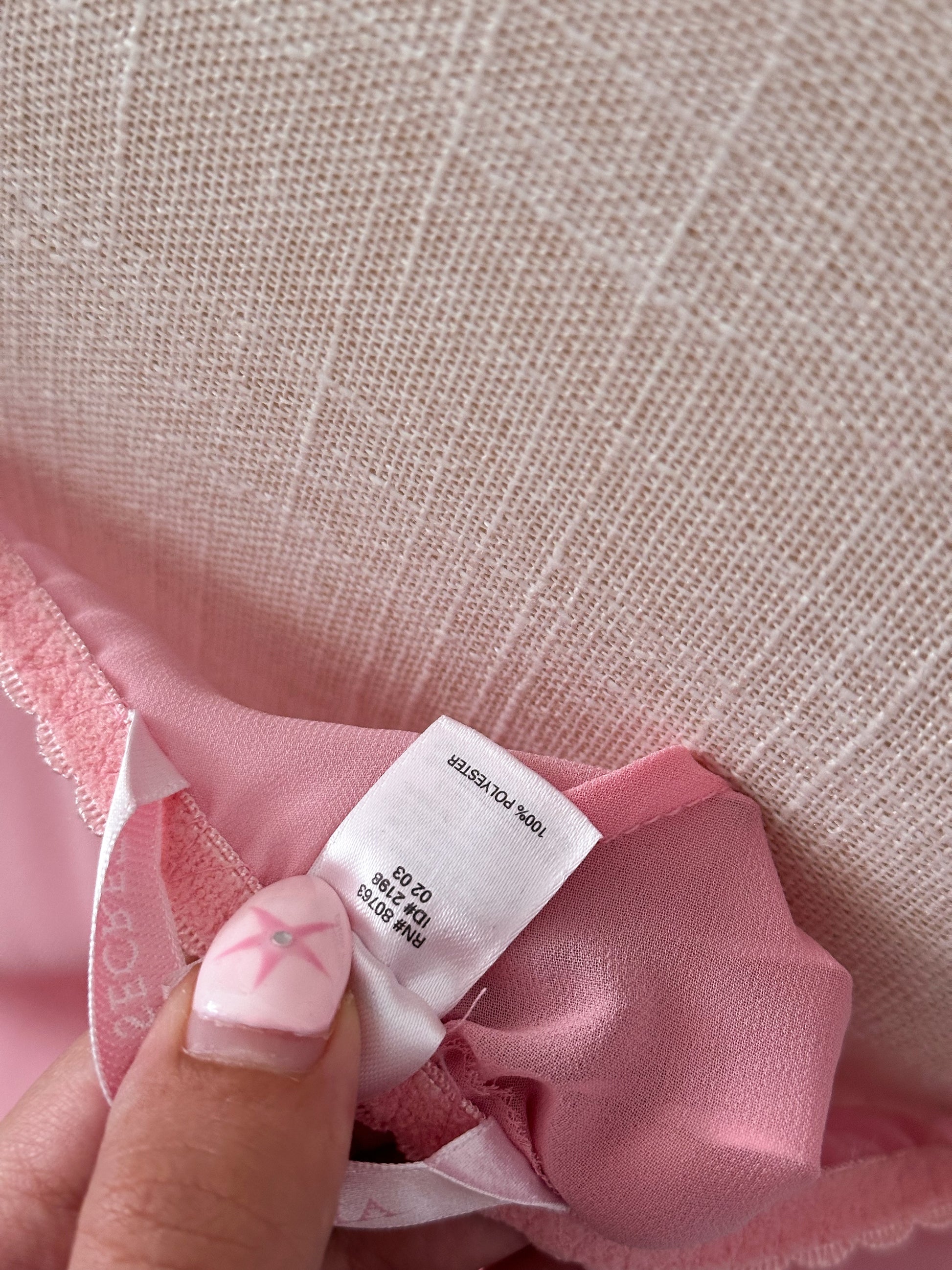 Vintage Victoria's Secret, pink baby doll set size: xs