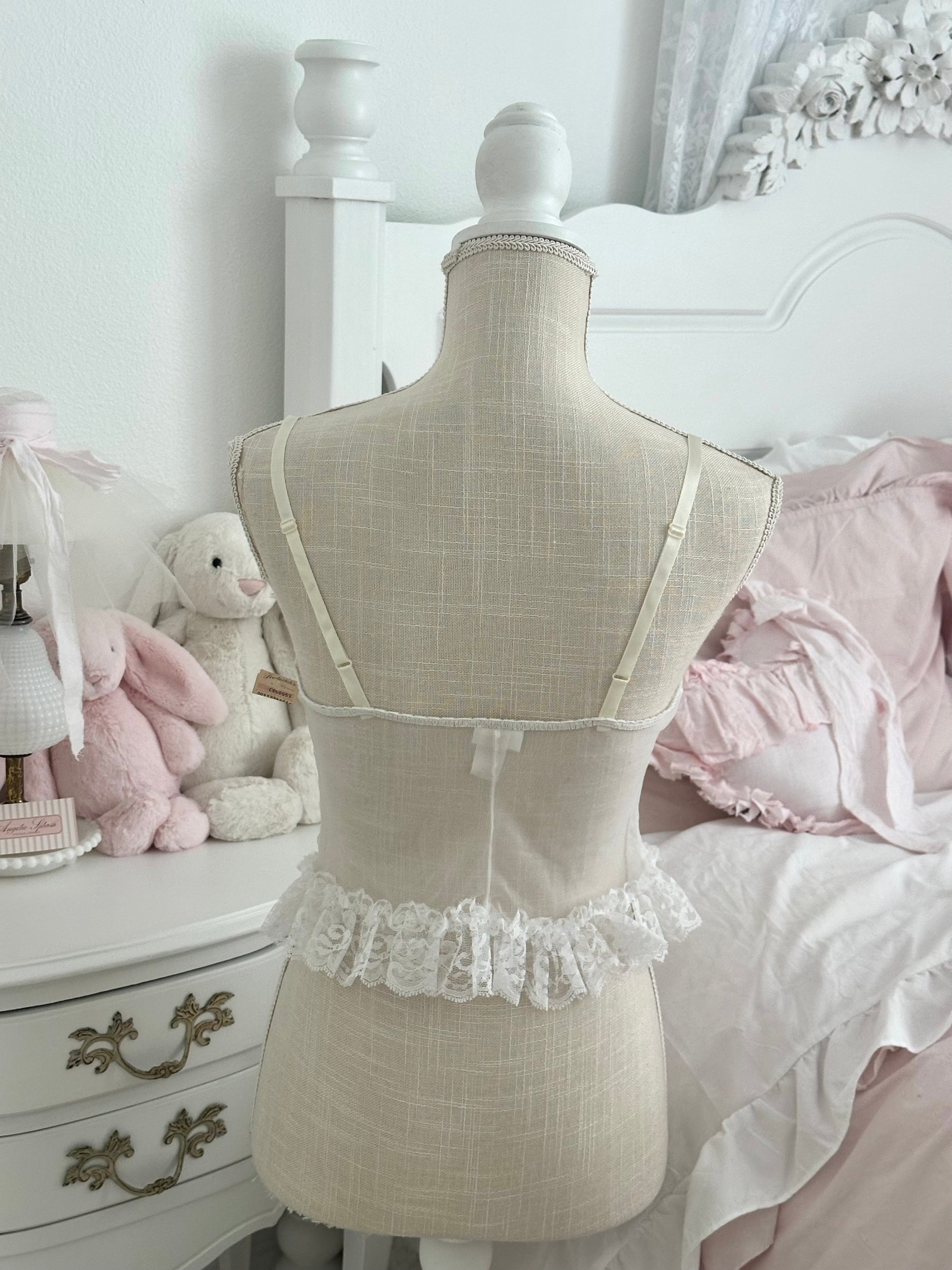 Vintage 1990s Frederick’s of Hollywood White Sheer Cami Top NWT Size: S