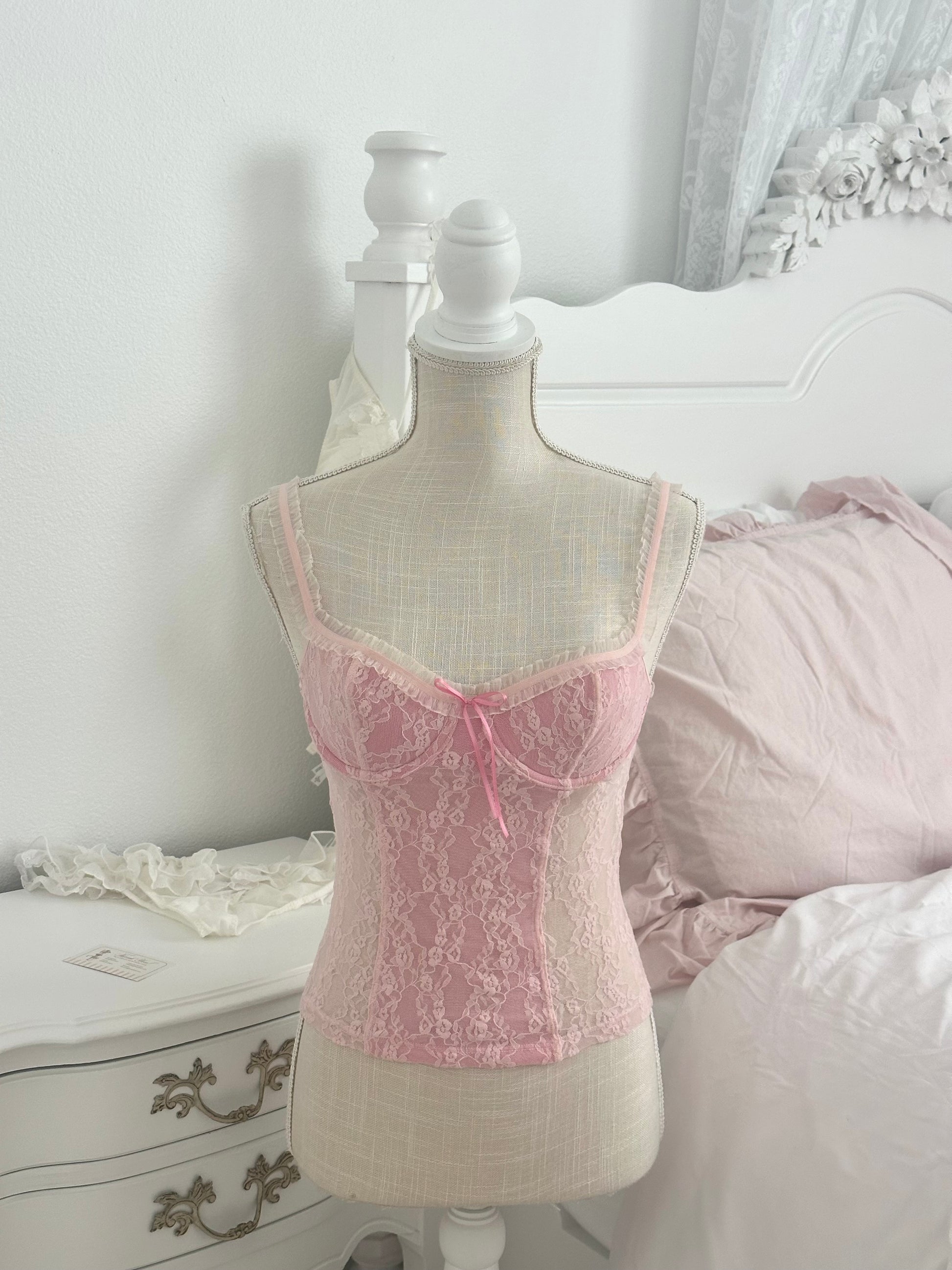 Vintage 2004 Victoria’s Secret Pink Bustier Cami Top Size: XS