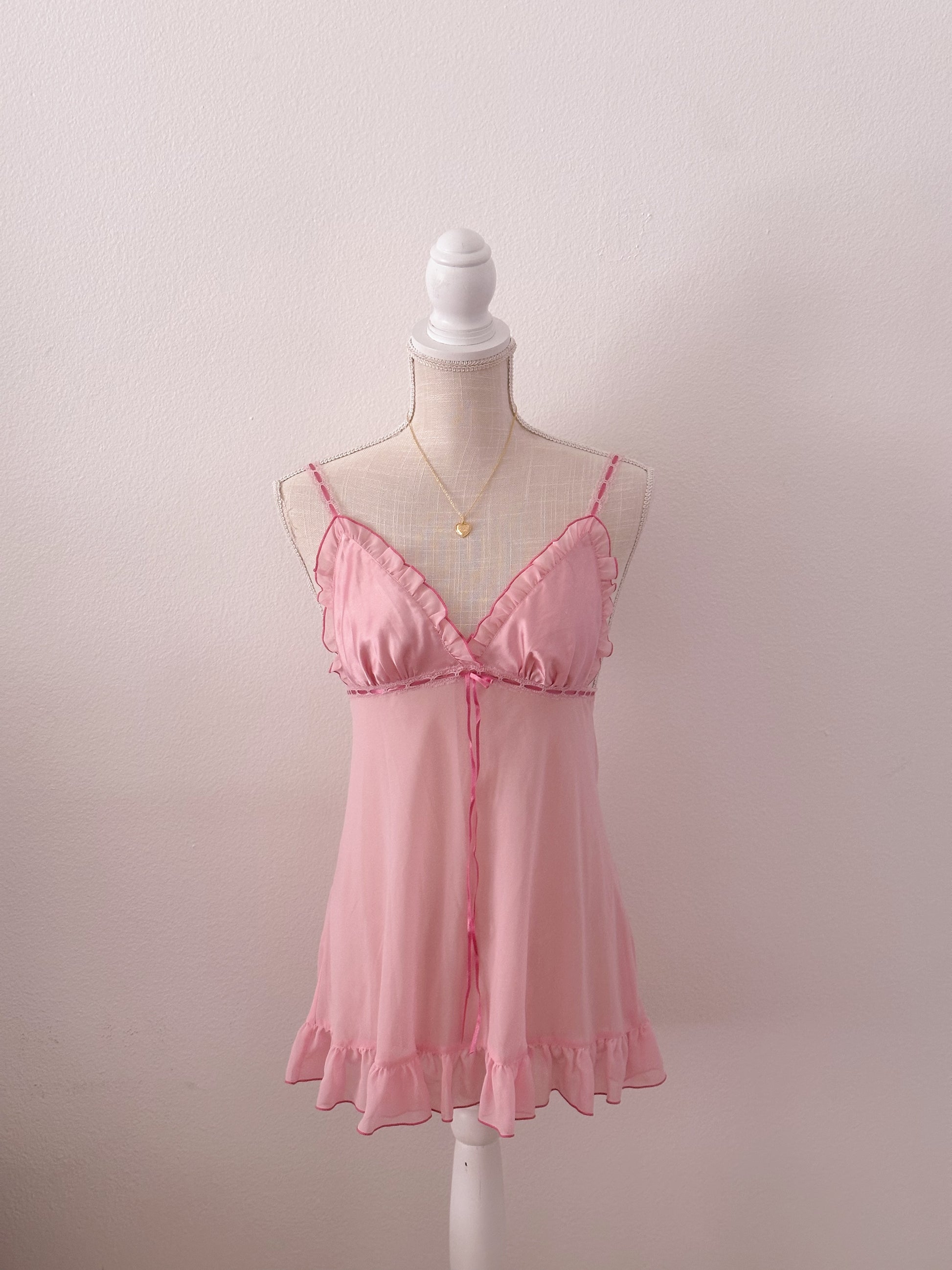 Vintage Victoria's Secret pink Babydoll slip dress size: S Angelic Splash Vintage Victoria's Secret pink Babydoll slip dress size: S Angelic Splash