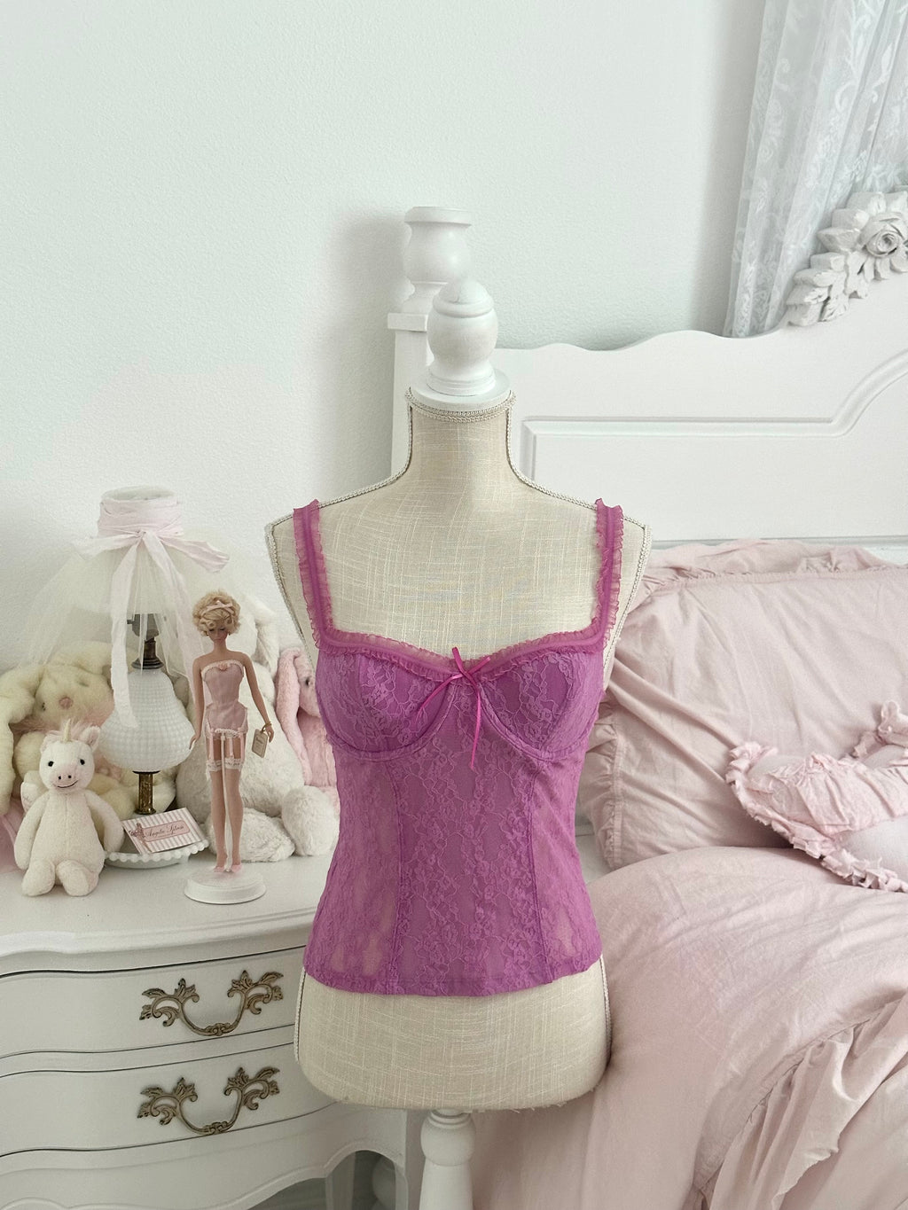Vintage 2005 Victoria’s Secret Purple Bustier Cami Corset Top Size: M