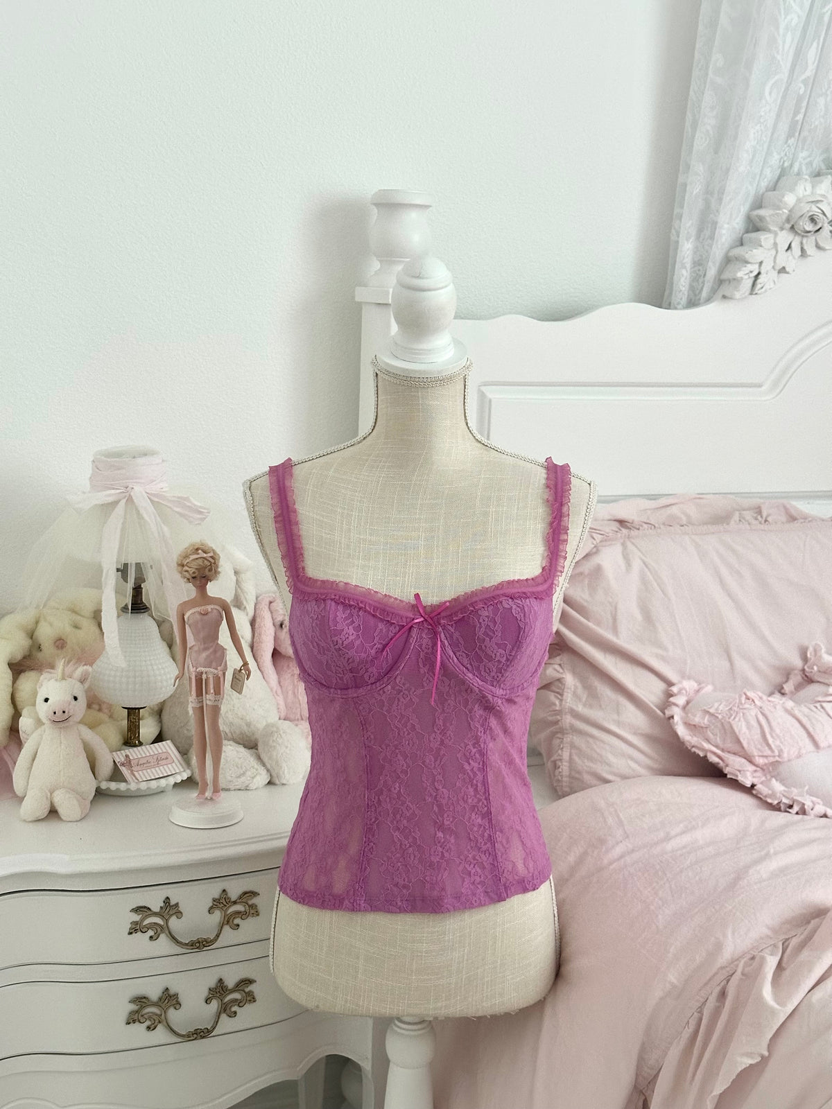 Vintage 2005 Victoria’s Secret Purple Bustier Cami Corset Top Size: M