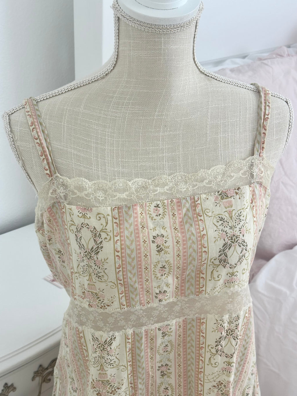 Vintage 2003 Victoria’s Secret Shabby Chic Cotton Slip Dress Nightgown Size: S