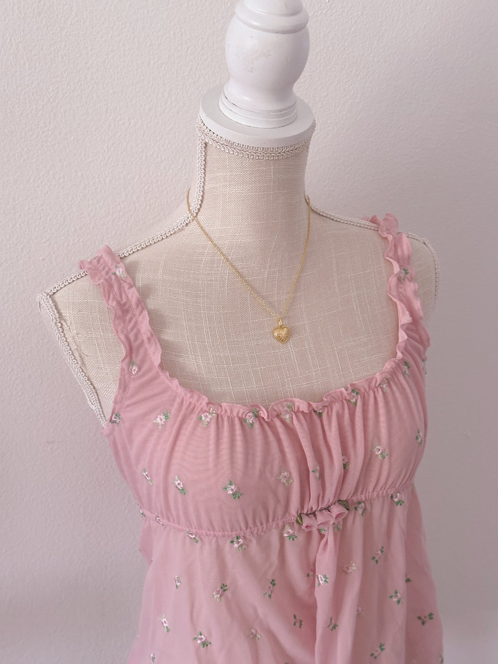 Vintage Victoria's Secret pink floral cami