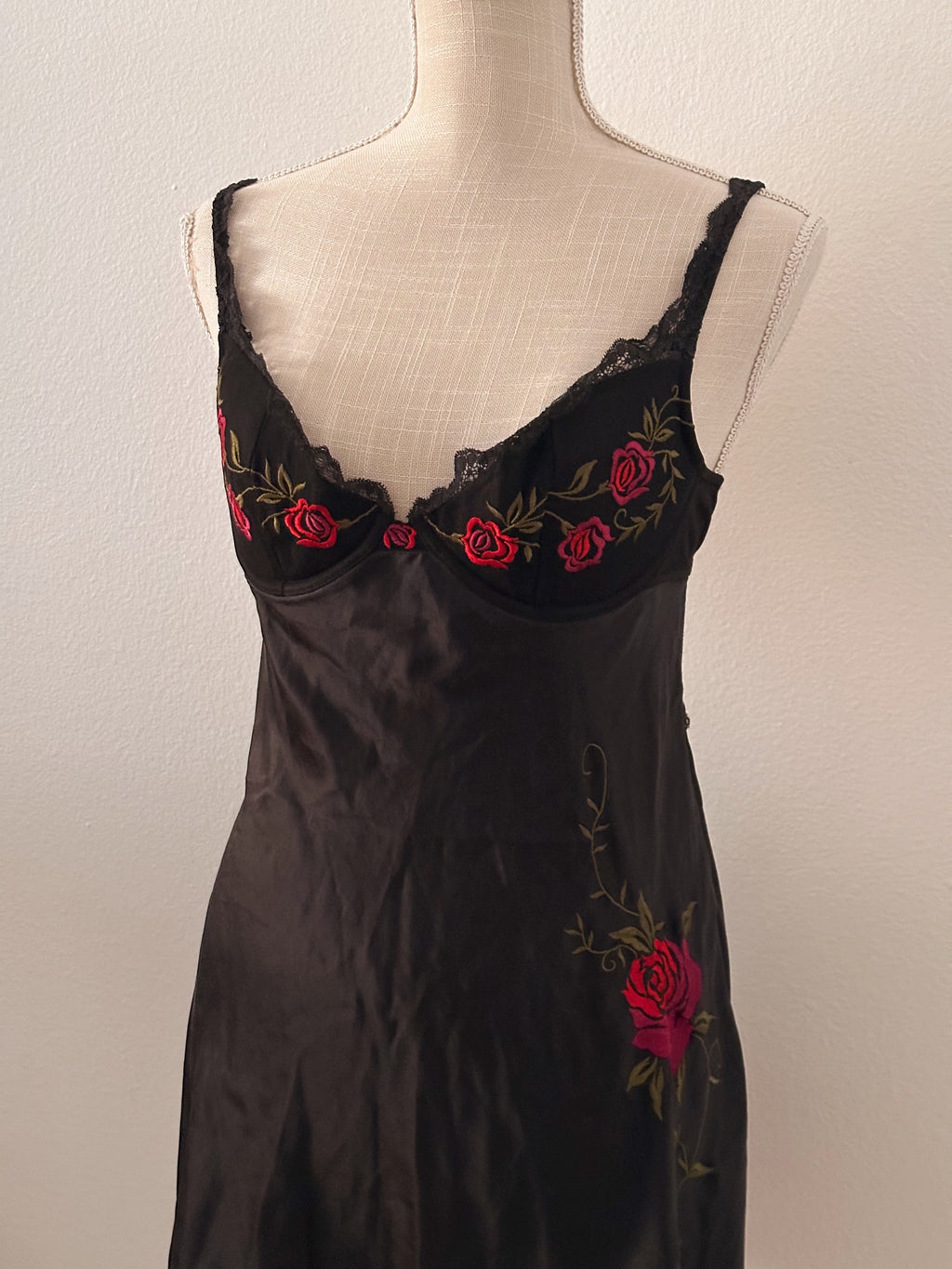 Victoria's Secret black Madison Beer slip dress