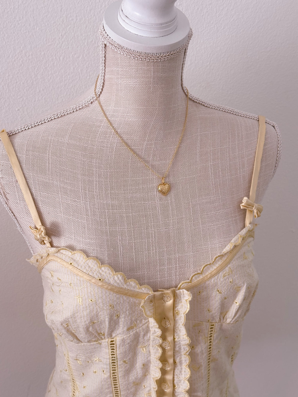 Vintage Bebe yellow milkmaid top size: S