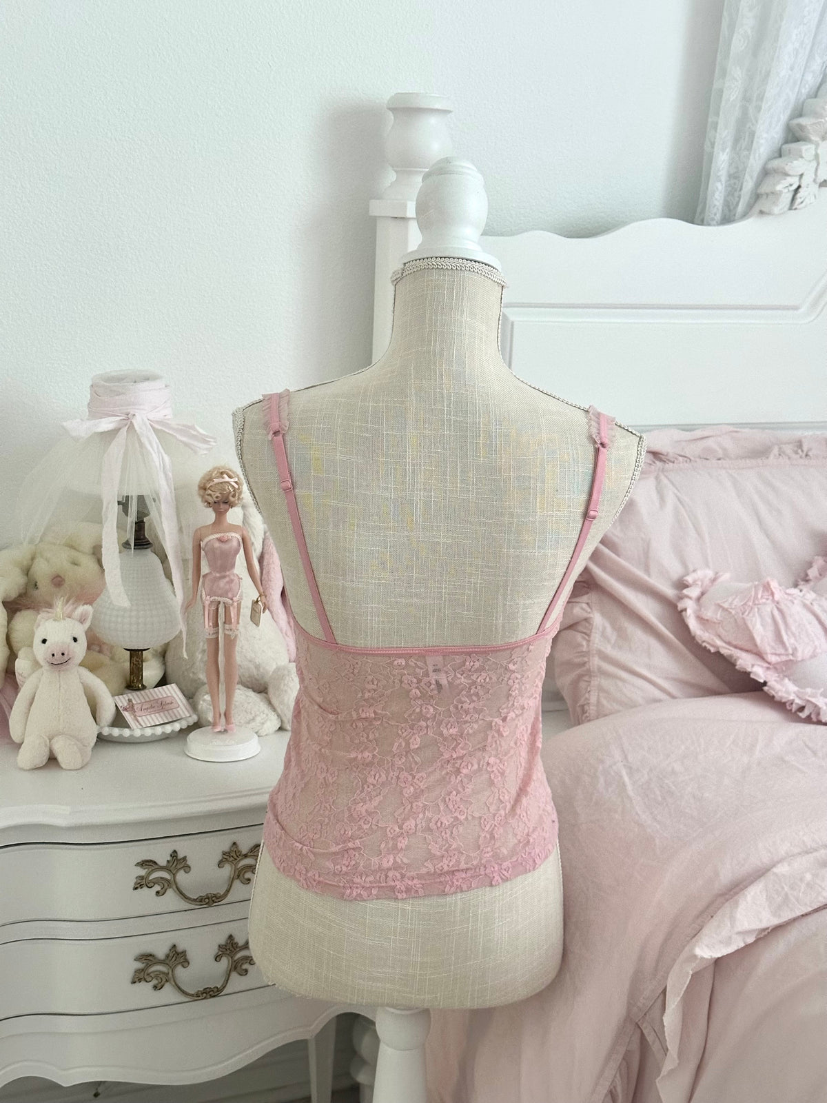 Vintage 2005 Victoria’s Secret Sydney Carlson Pink Bustier Lace Top Size: M