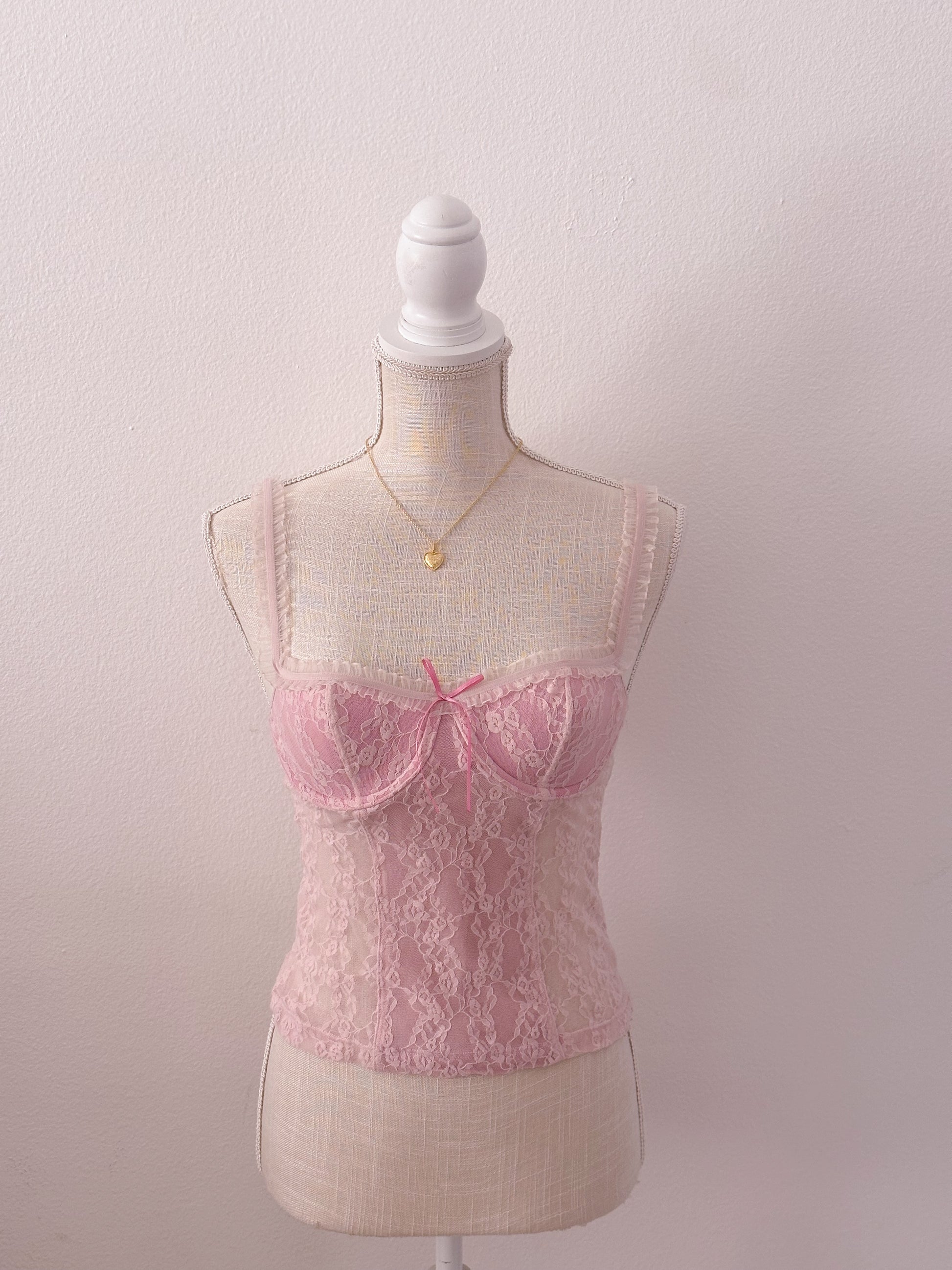 Vintage Victoria's Secret pink Sydney Carlson Bustier top size: S