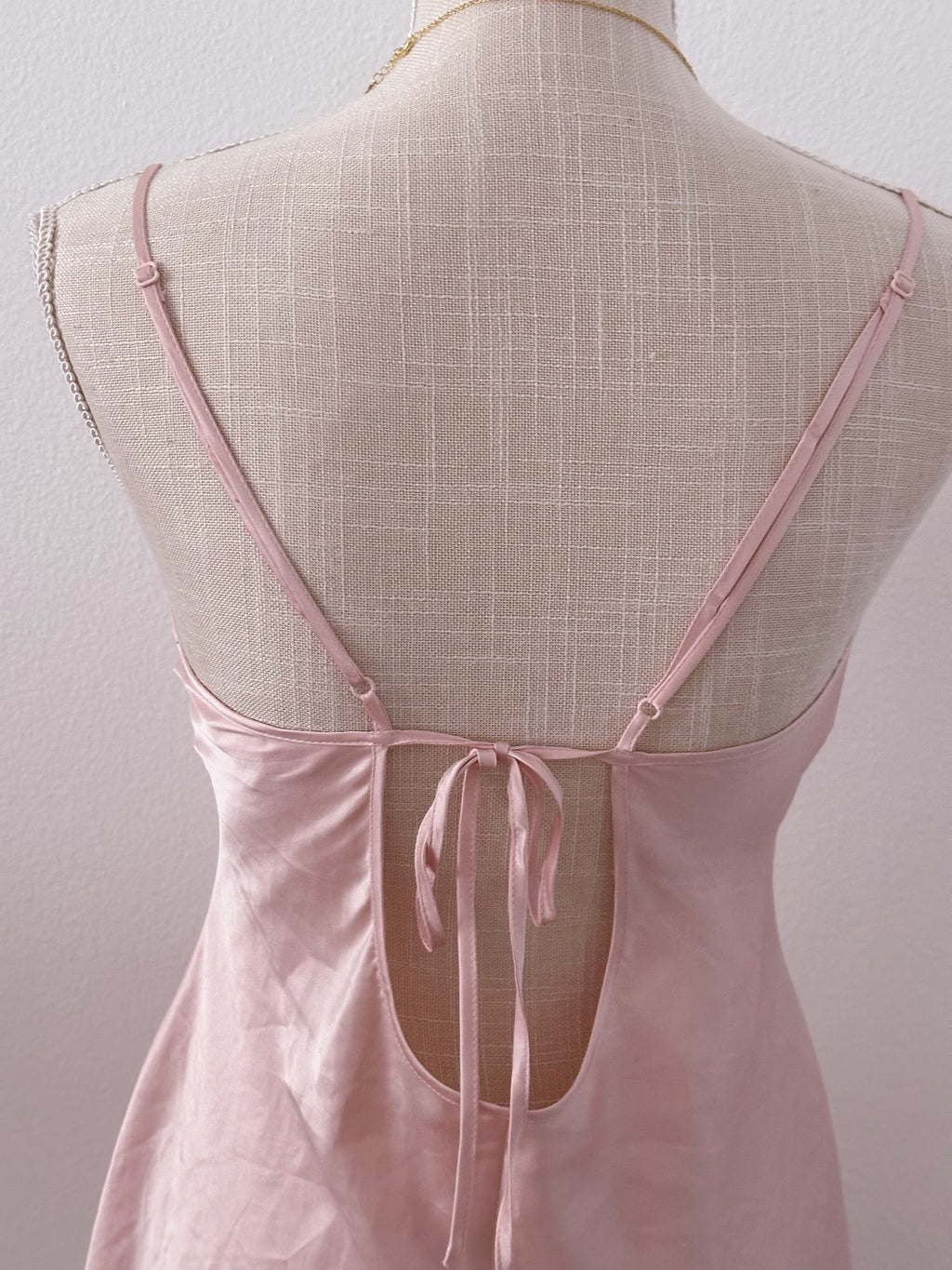 Vintage Victoria's Secret pink fashion show slip dress