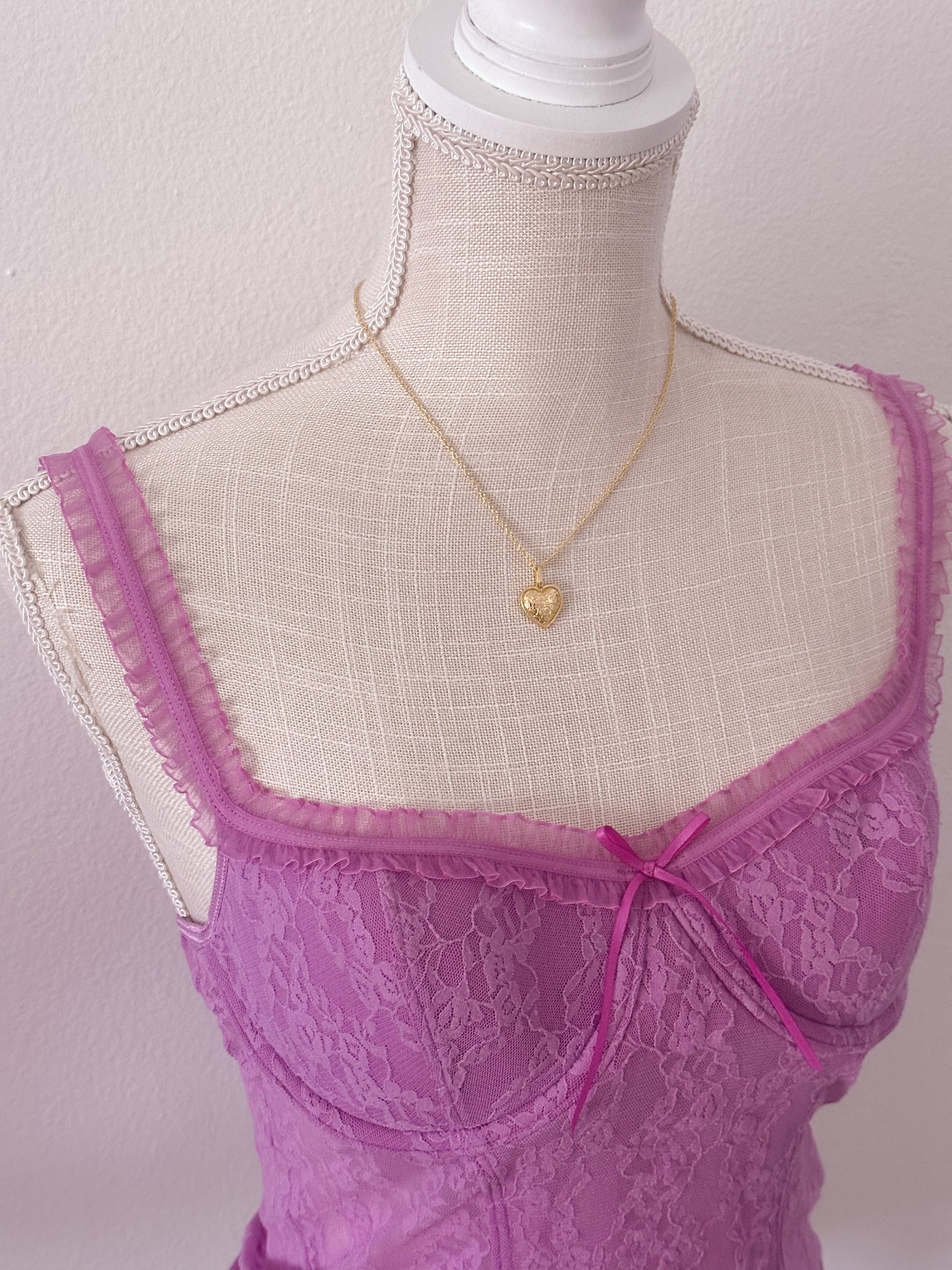 Vintage purple Victoria's Secret purple bustier cami top size: M