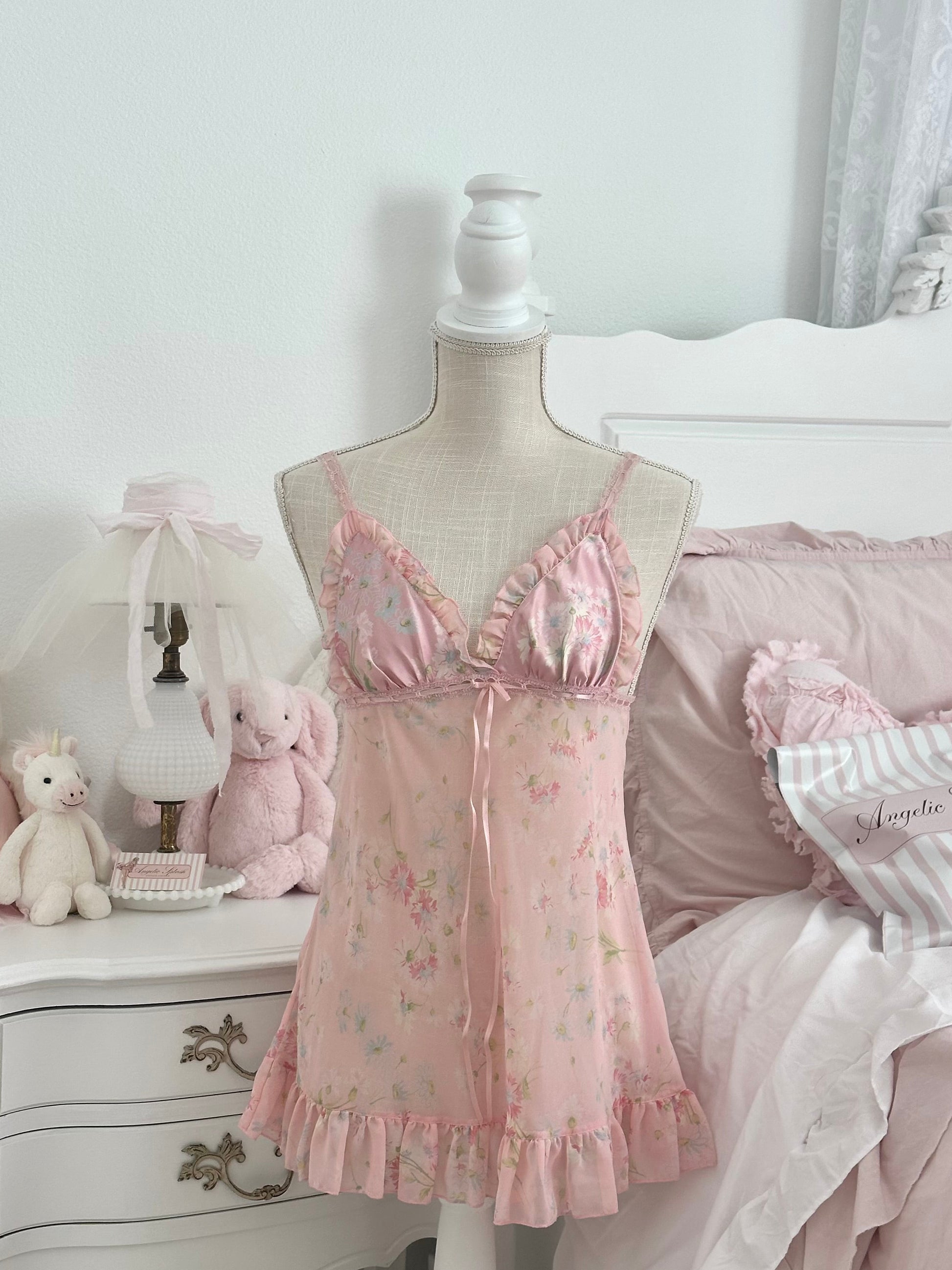 Vintage 2003 Victoria’s Secret Pink Babydoll Slip Dress Size: XS