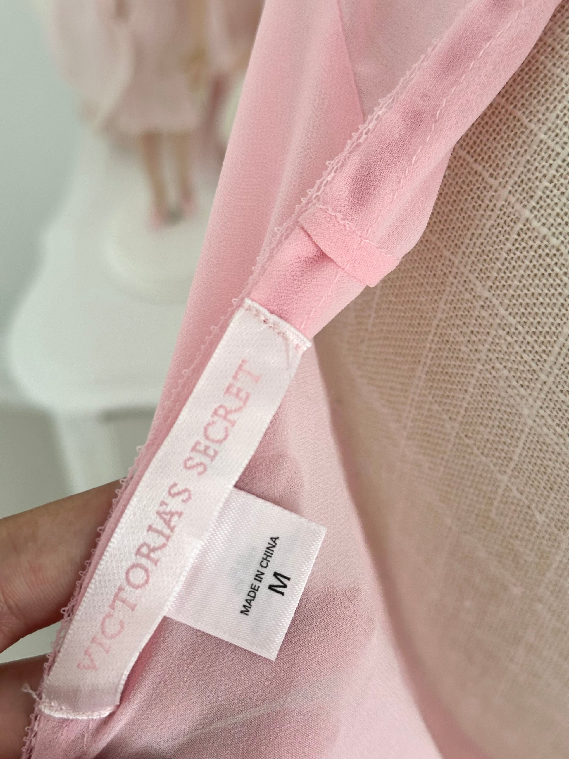 Vintage 2004 Victoria’s Secret Pink Sheer Slip Dress Set Size: M