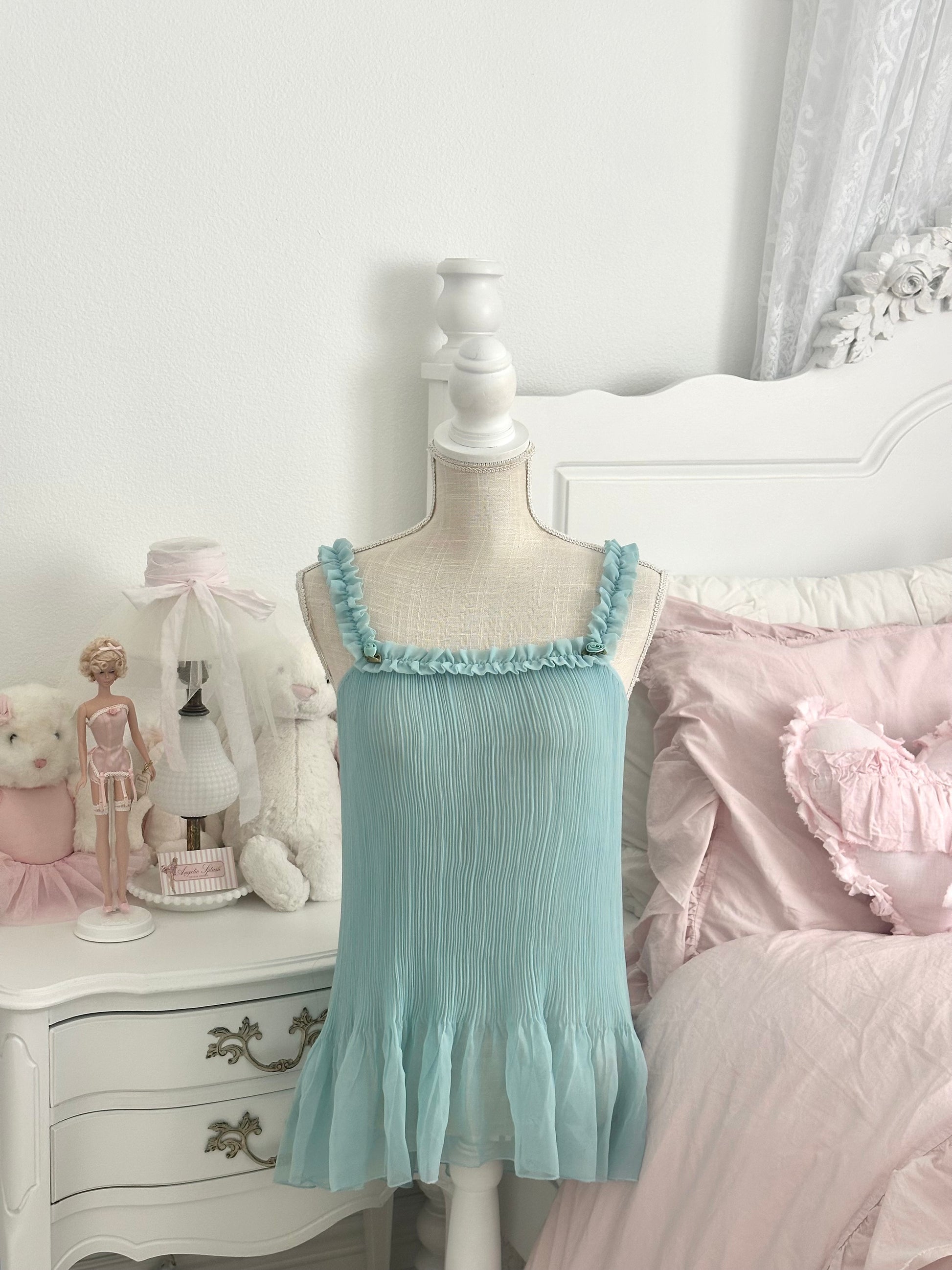 Vintage 2007 Victoria’s Secret Sabrina Carpenter Teal Babydoll Size: XS