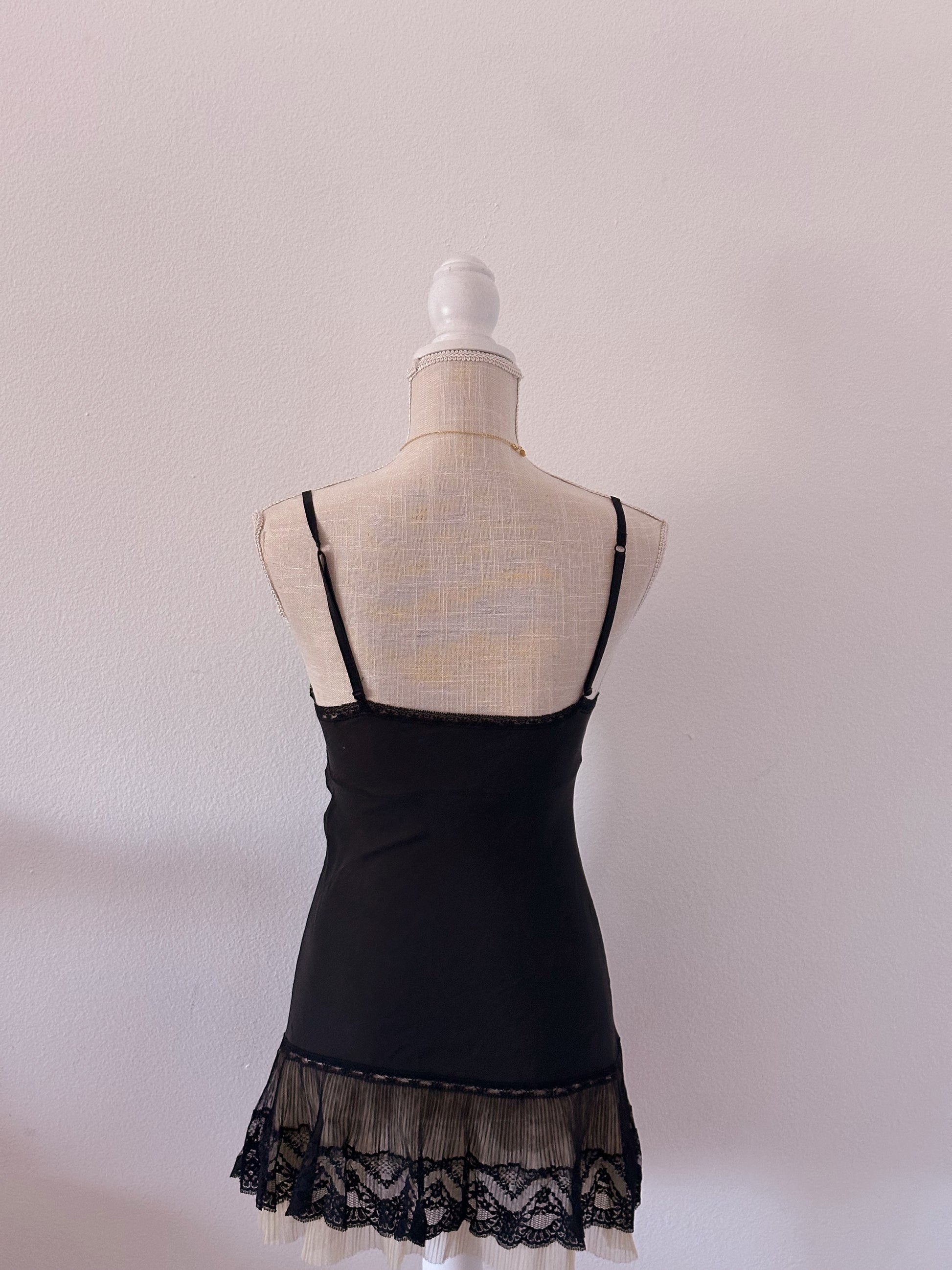 Vintage Victoria's Secret silk black slip dress size: XS