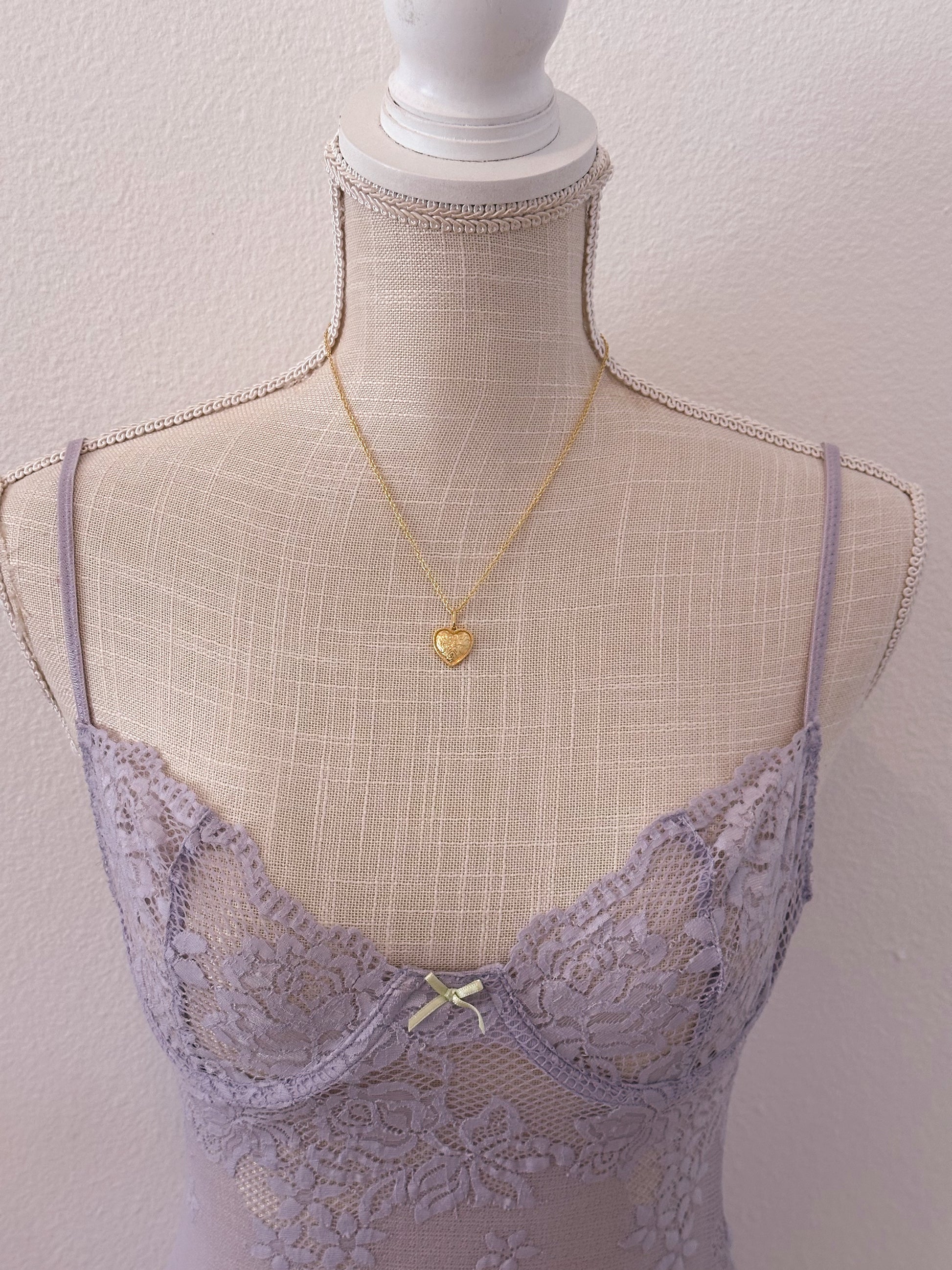 Vintage lilac Victoria's Secret lace baby doll two piece set size: XS