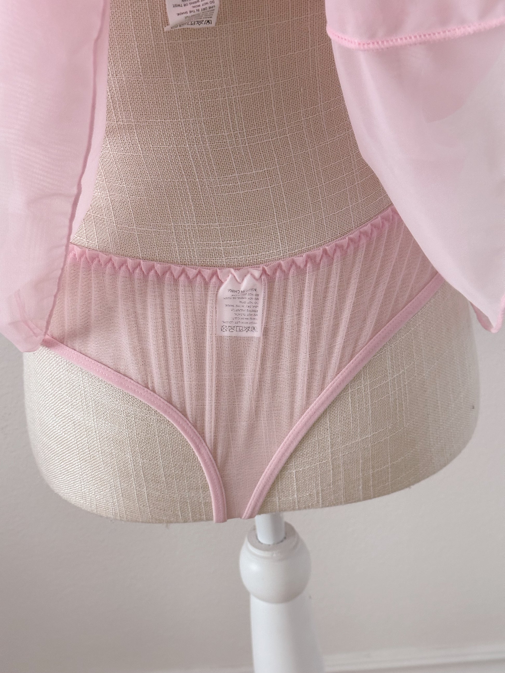 Pink shabby chic babydoll set size: S
