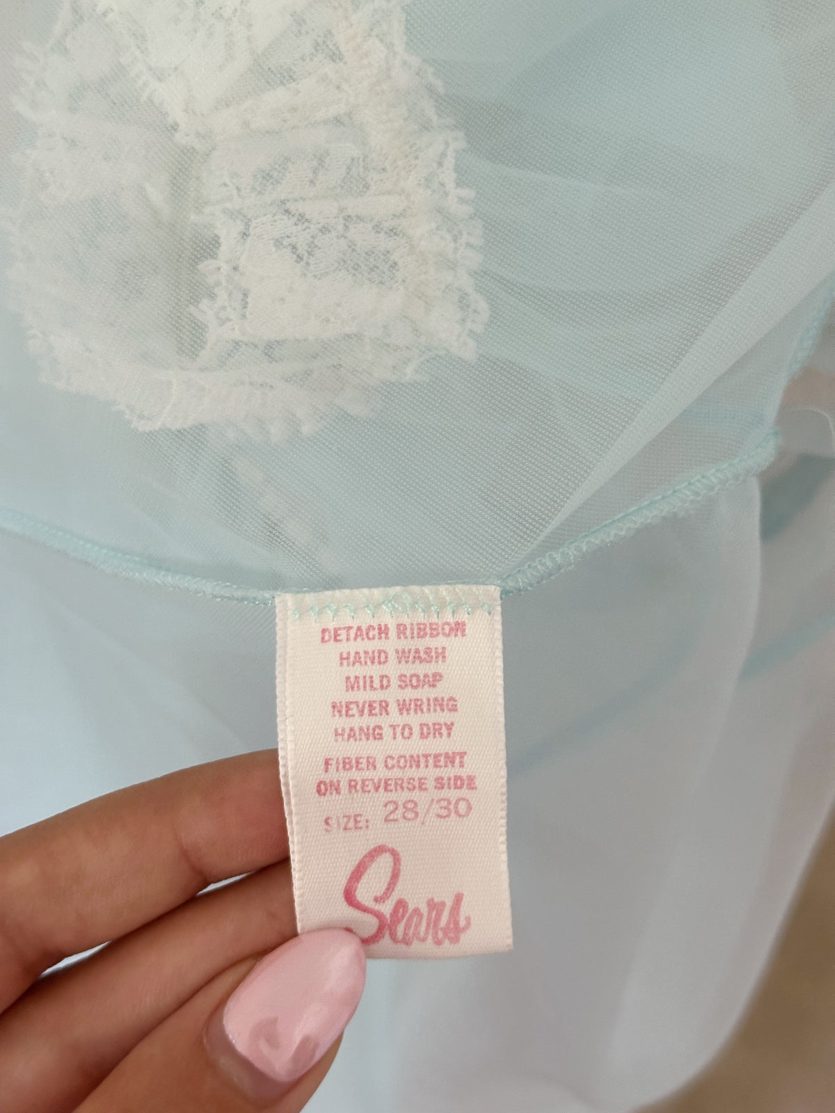 Vintage 1970s blue babydoll robe size: S