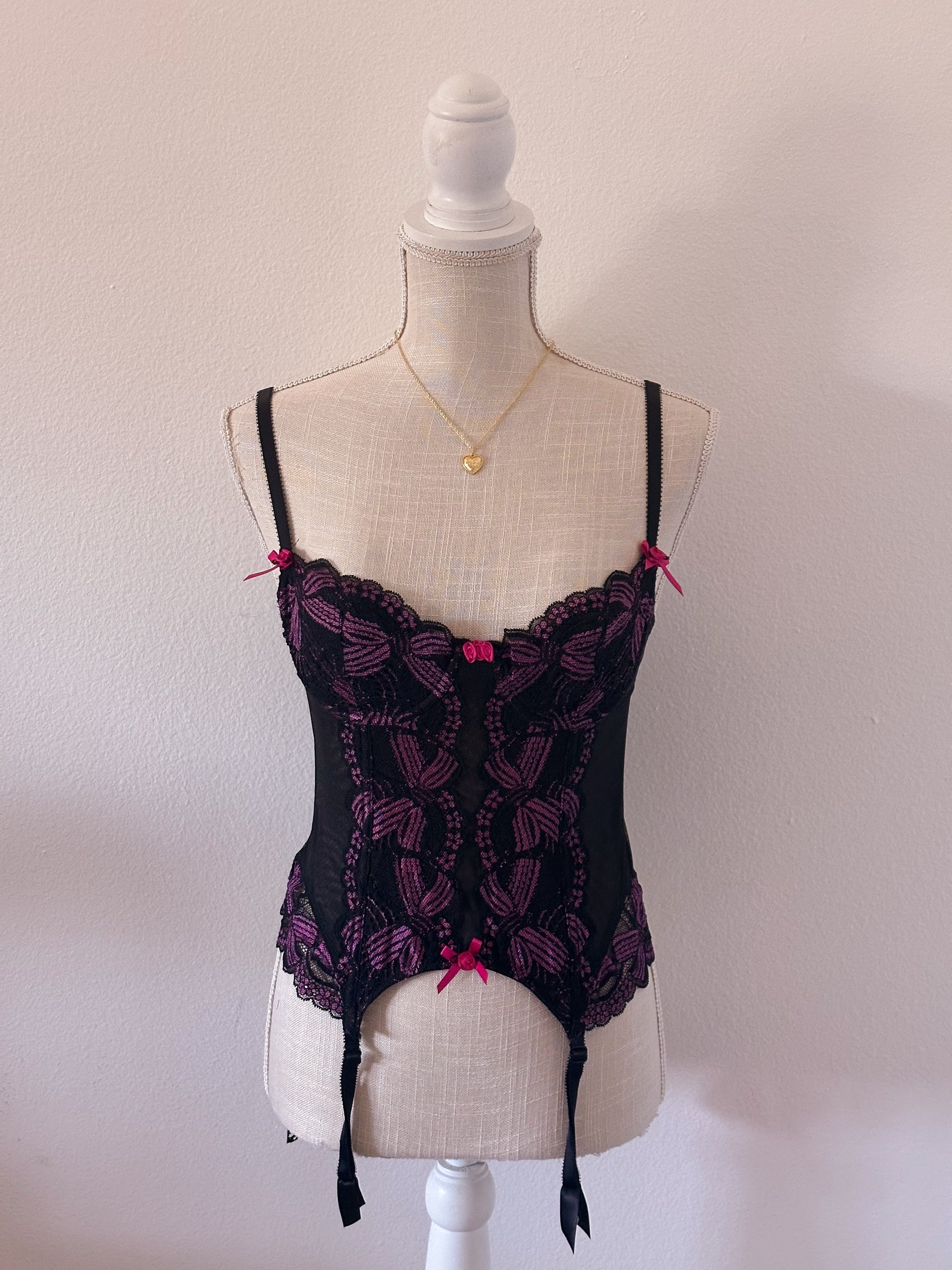 Vintage Chantal Thomass for Victoria's Secret Black corset top size: 34 B