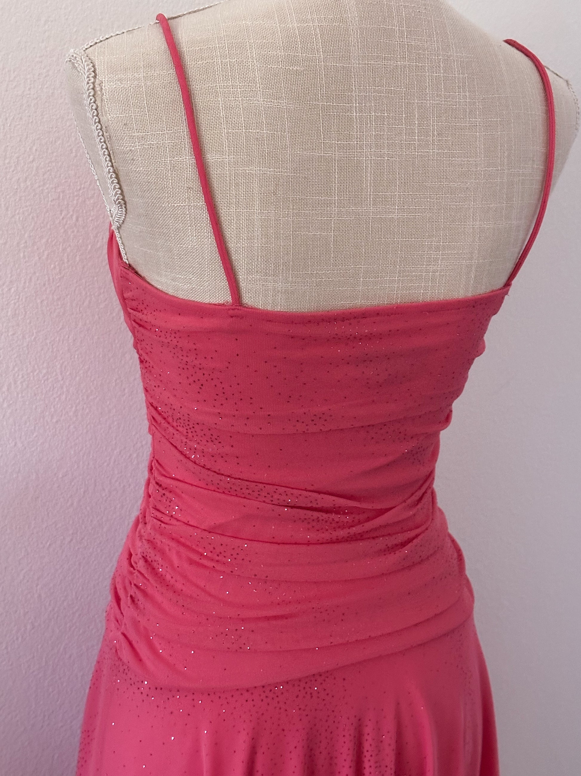 Vintage 90s pink sparkly formal dress size: M