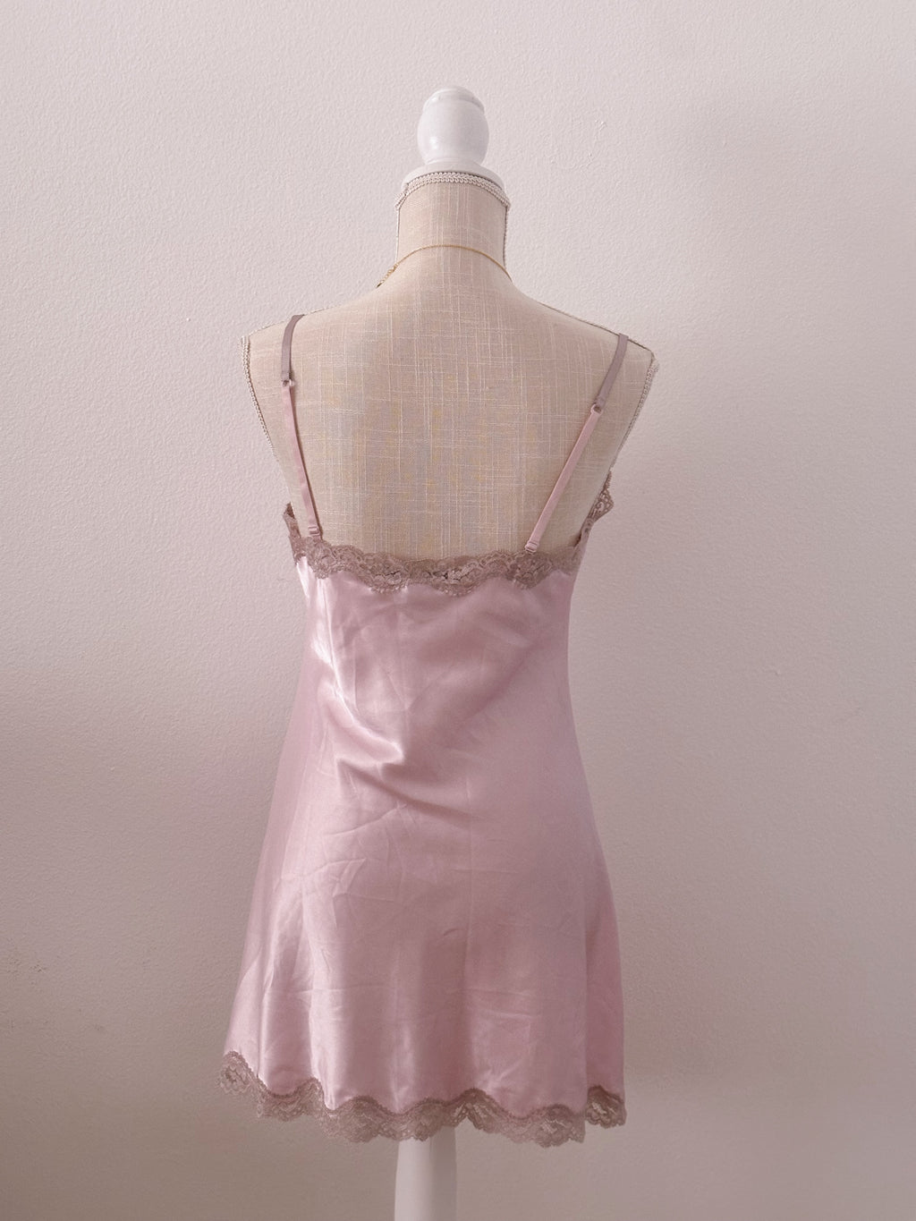 Vintage Victoria's Secret pink satin slip dress