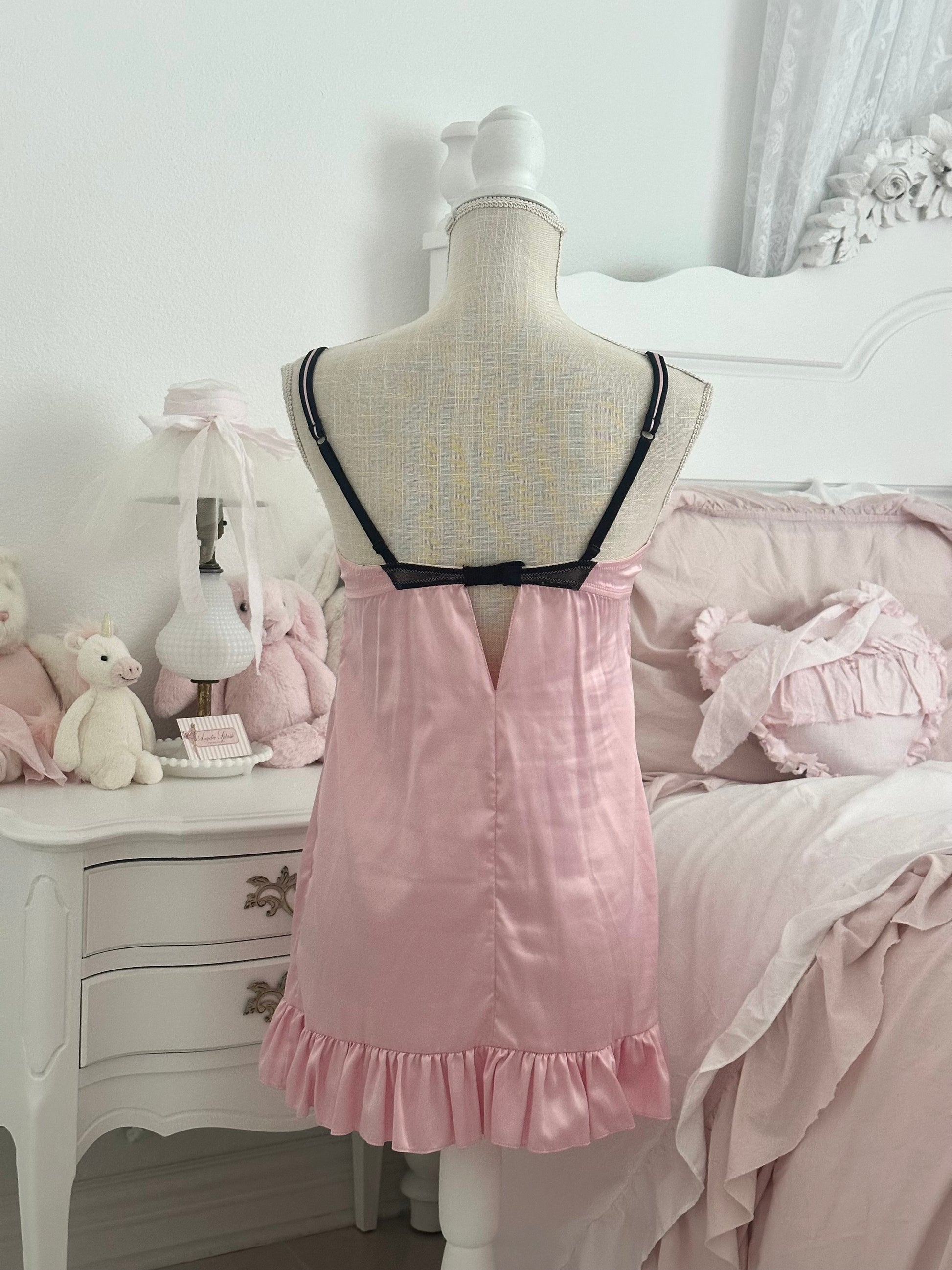 Vintage 2007 Victoria’s Secret Sexy Little Things Pink Babydoll Slip Dress Size: 34B
