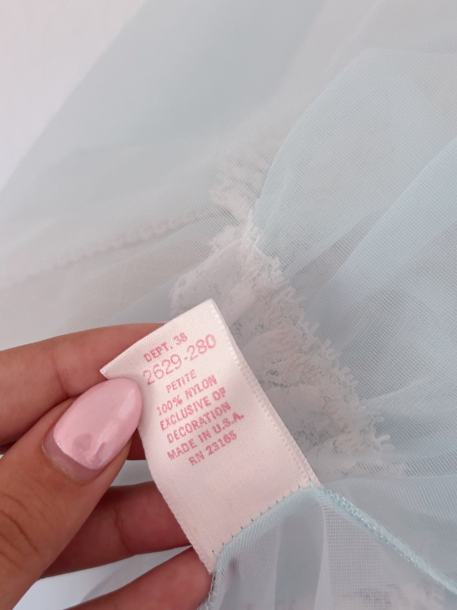 Vintage 1970s blue babydoll robe size: S