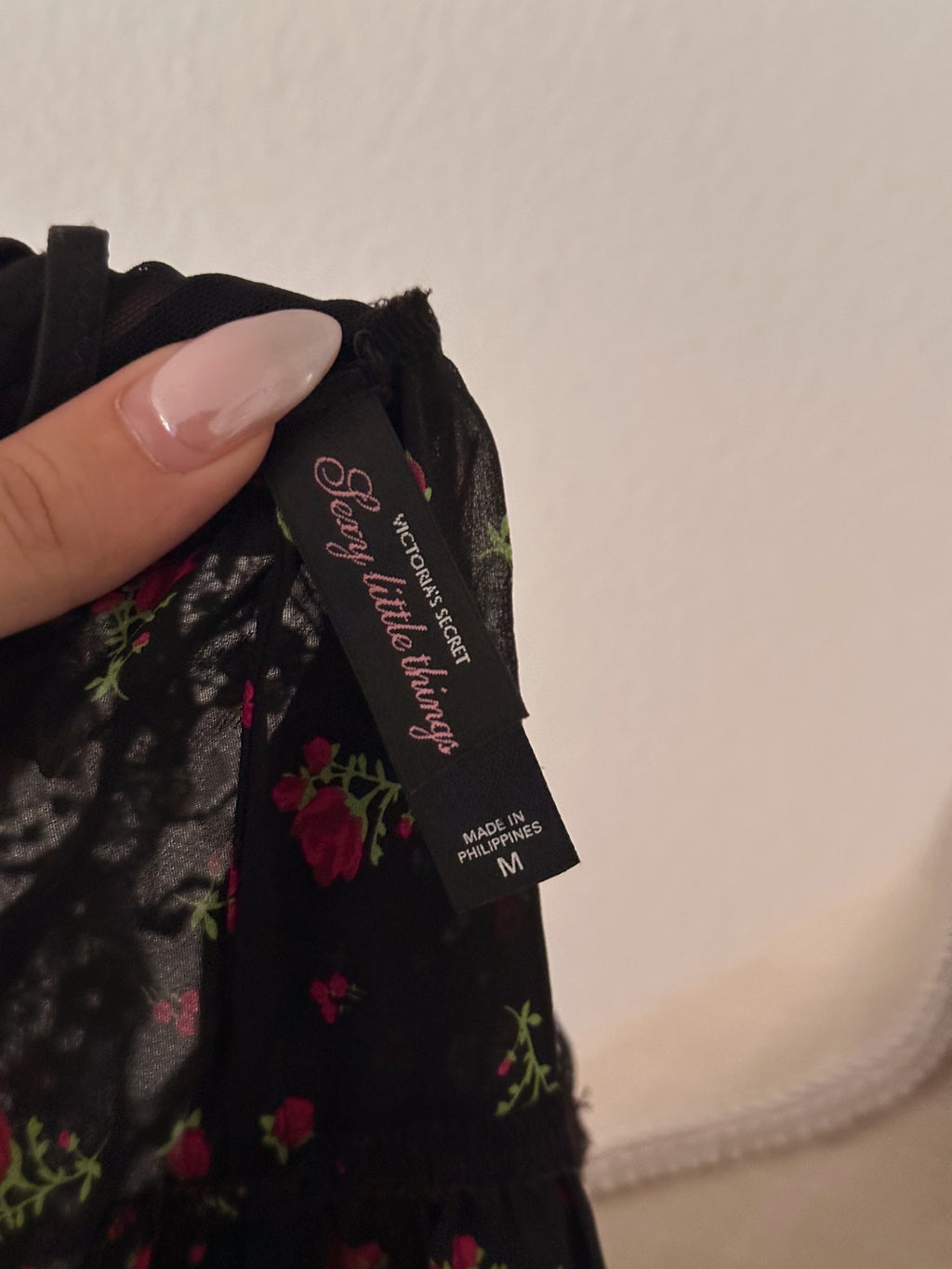 Victoria's Secret black floral sheer cami top from 2006