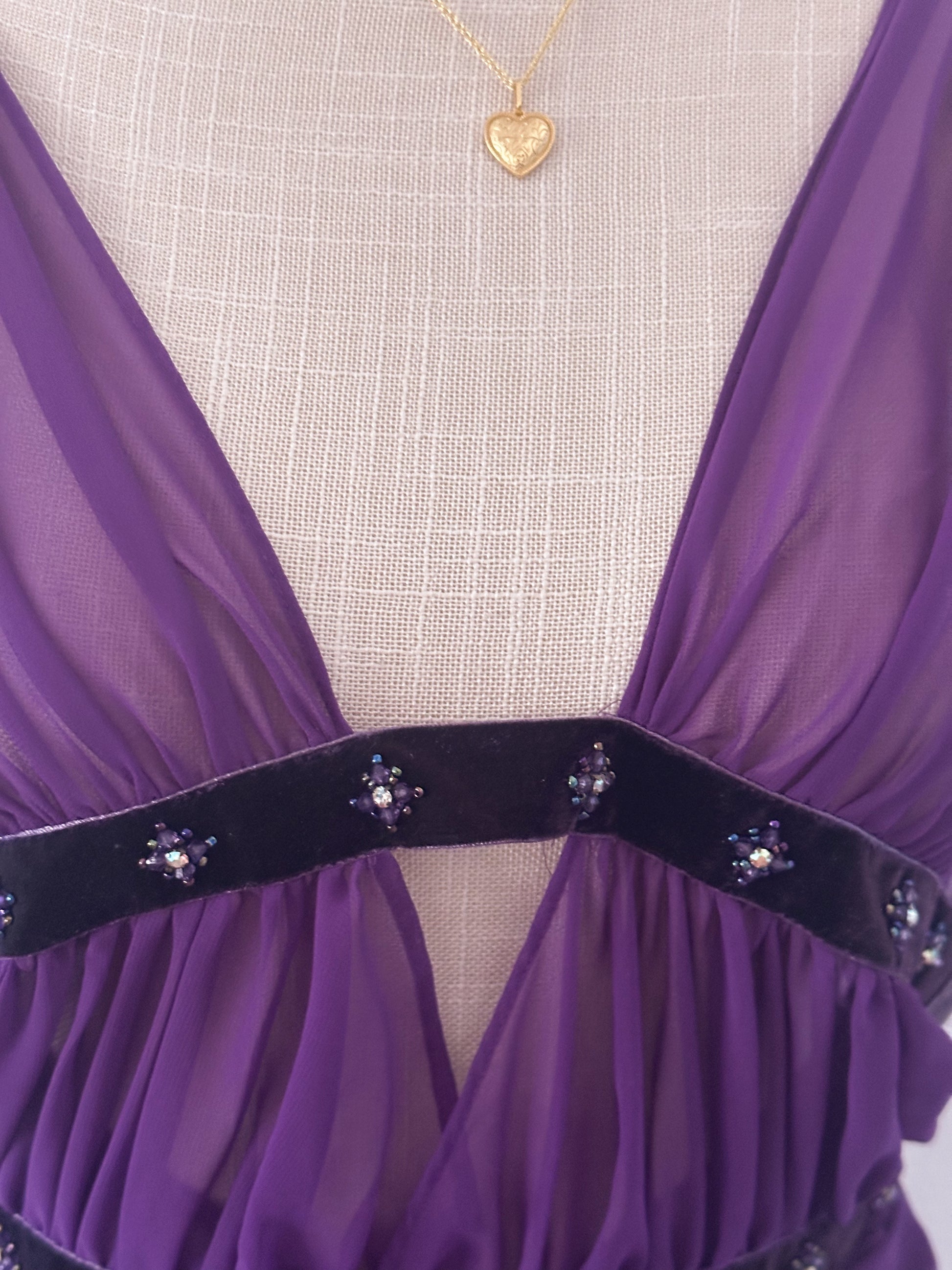 Vintage Victoria's Secret purple babydoll top set size: xs