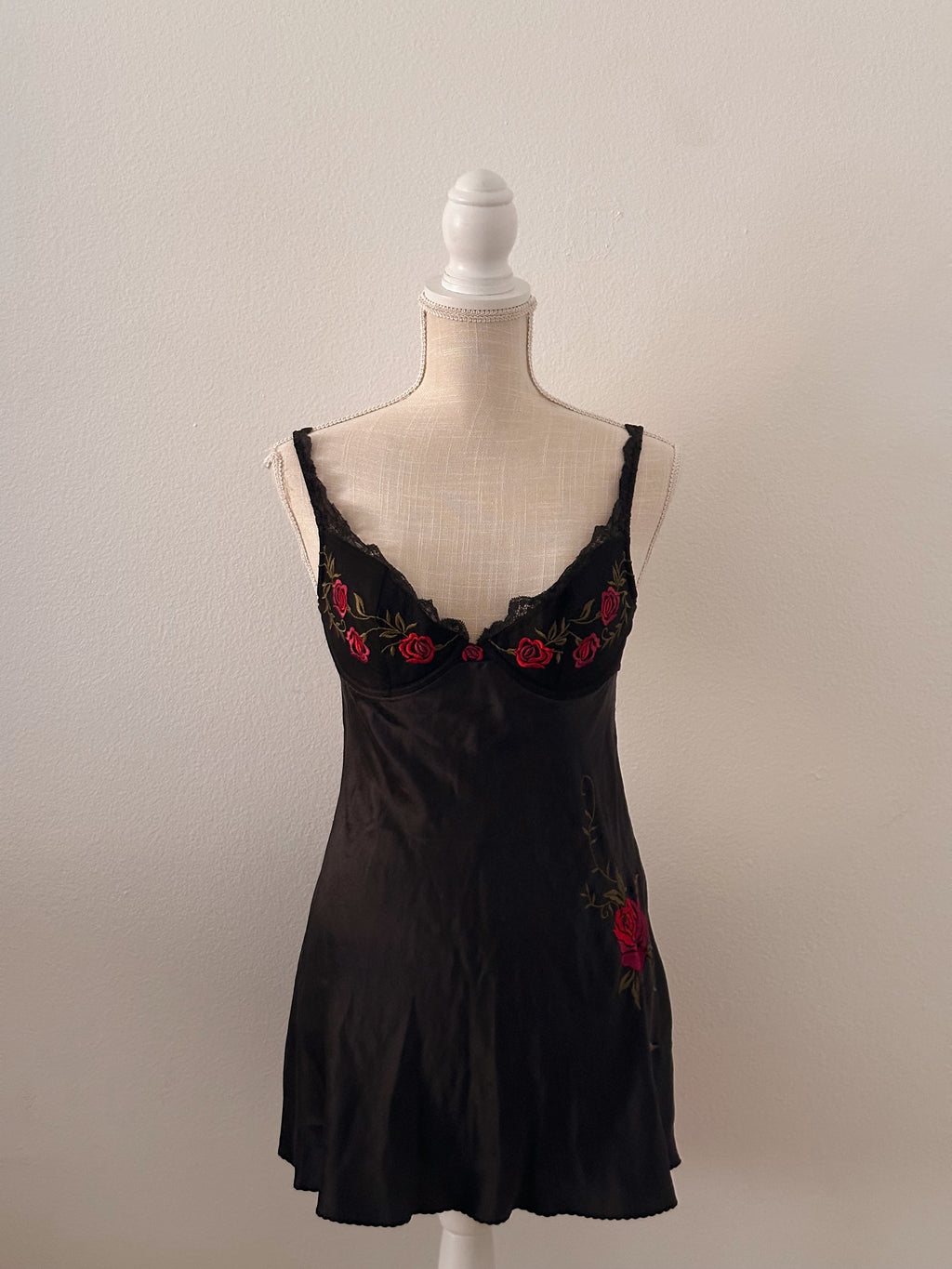 Victoria's Secret black Madison Beer slip dress