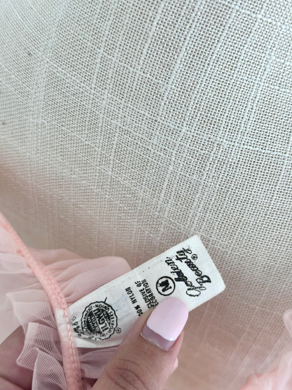 uthentic 1950s Peach Sheer Babydoll Top Size: XS (Tagged M)