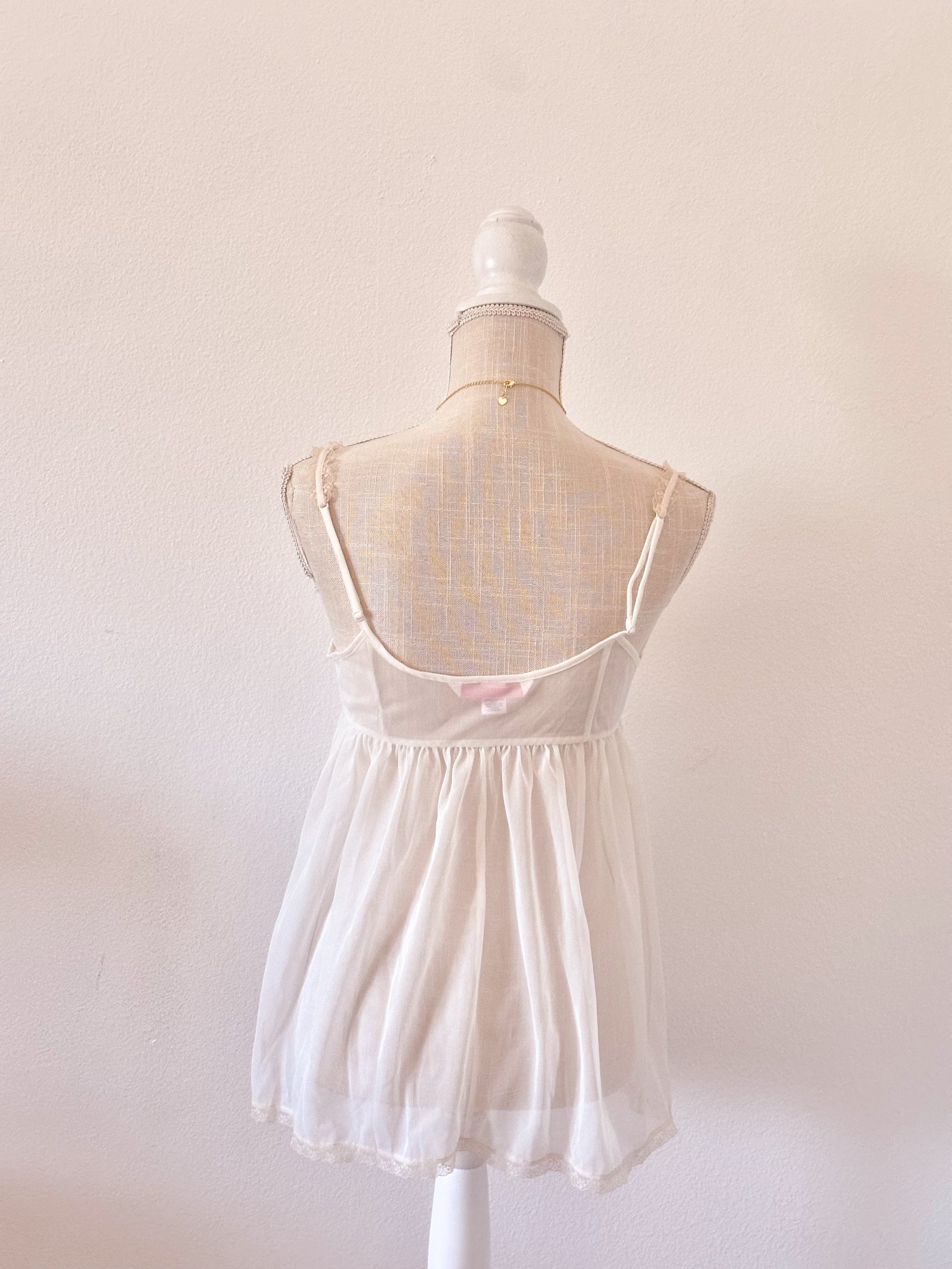 Vintage 2007 Victoria’s Secret White Milkmaid Babydoll Top Size: S