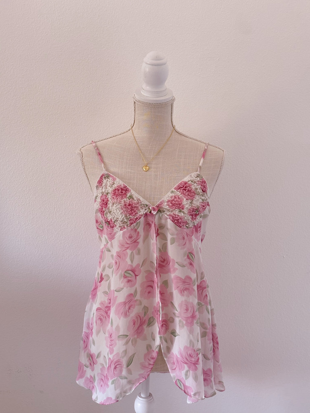 Vintage cinema etoile floral babydoll cami top