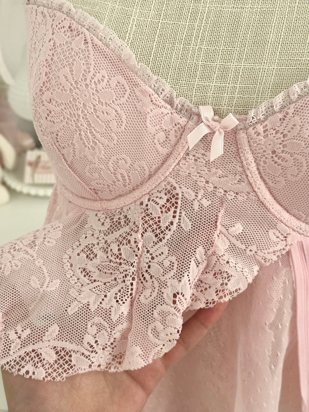 Vintage 2005 Victoria’s Secret Shabby Chic Tiered Babydoll Top Size: 34C