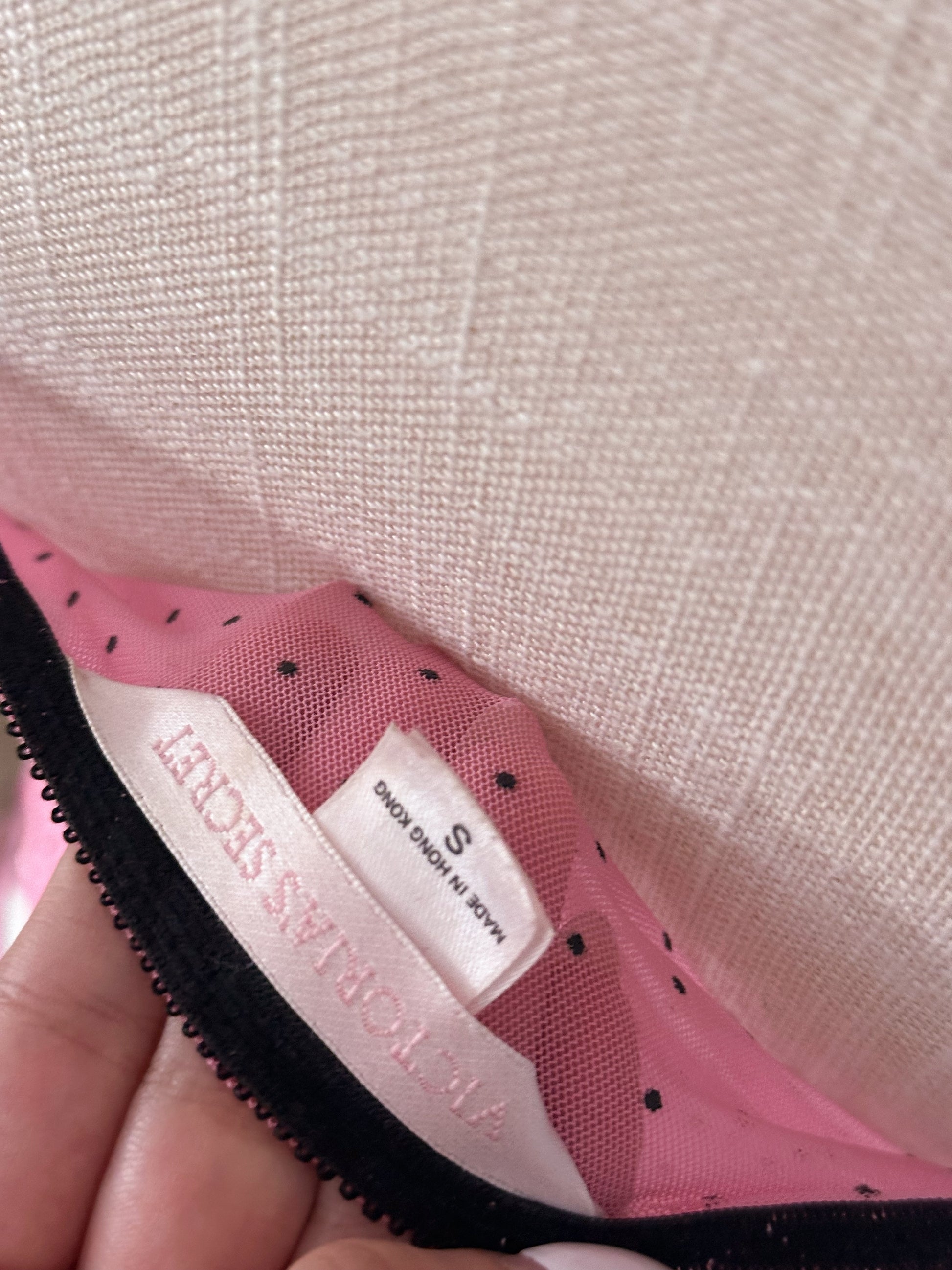 Vintage Victoria's Secret pink polka dot 2 piece set size: S