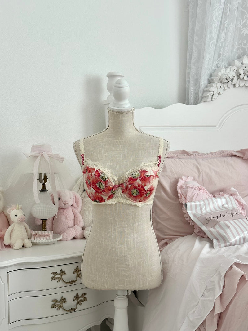 Vintage Y2K Lejaby Floral Bra Size: 36D