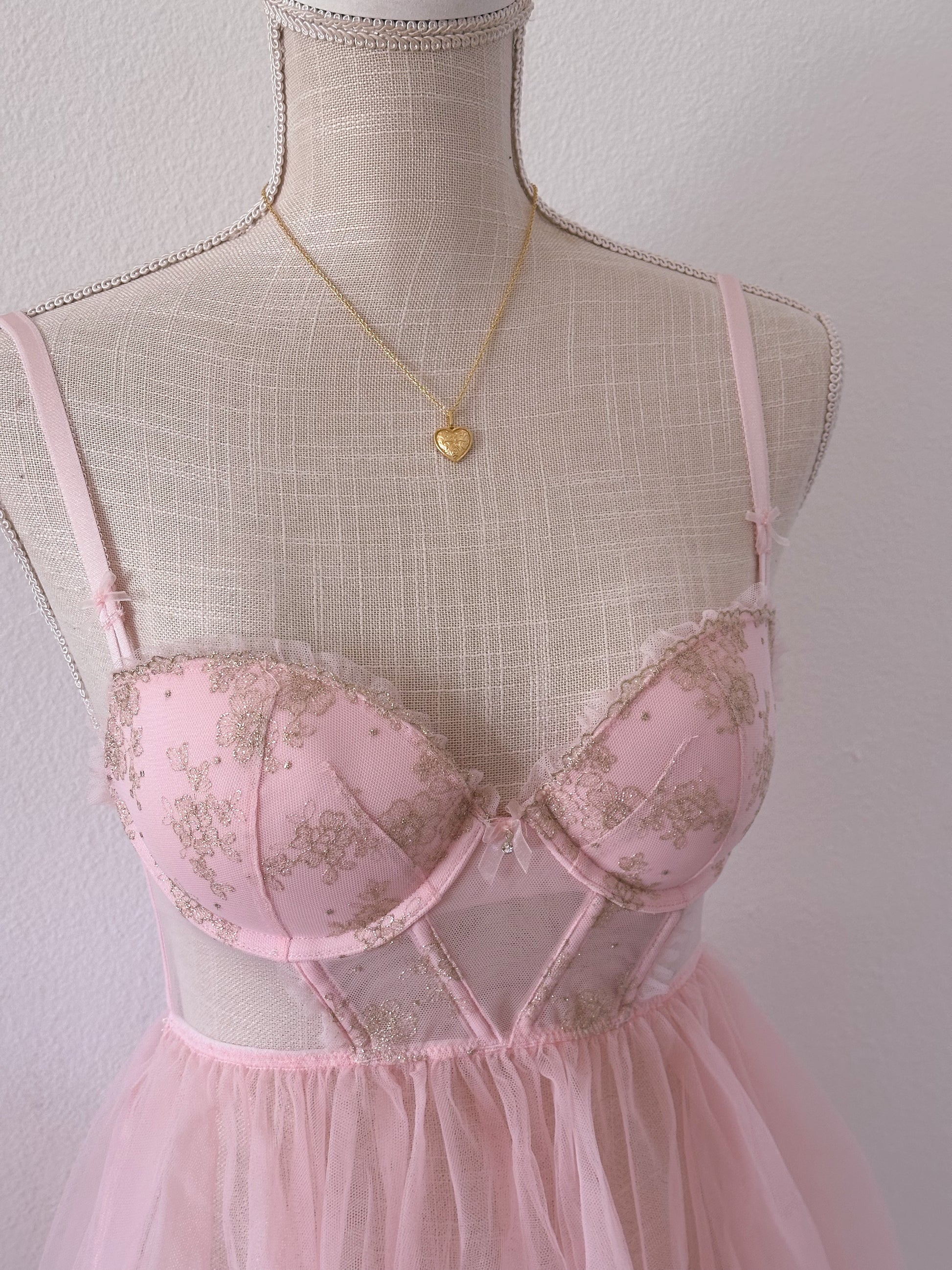 Vintage Victoria's Secret Ballerina pink babydoll top size: 34 B