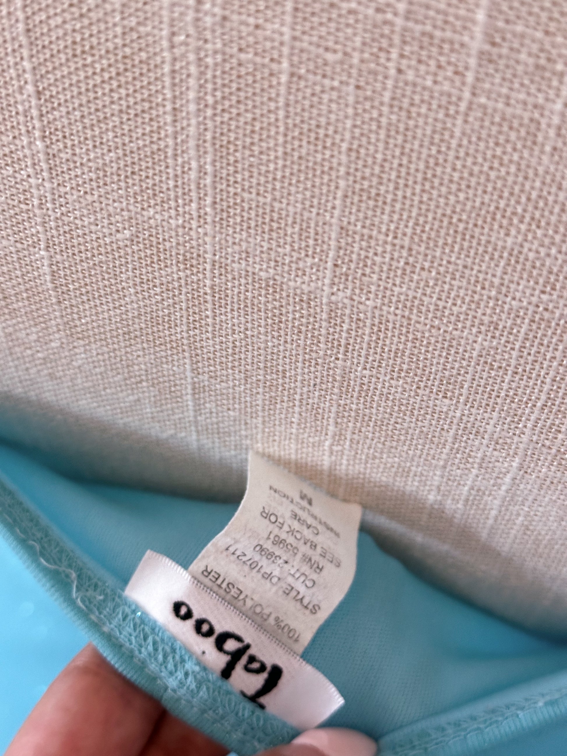 Vintage 1990s Taboo sparkly light blue formal midi dress size: M