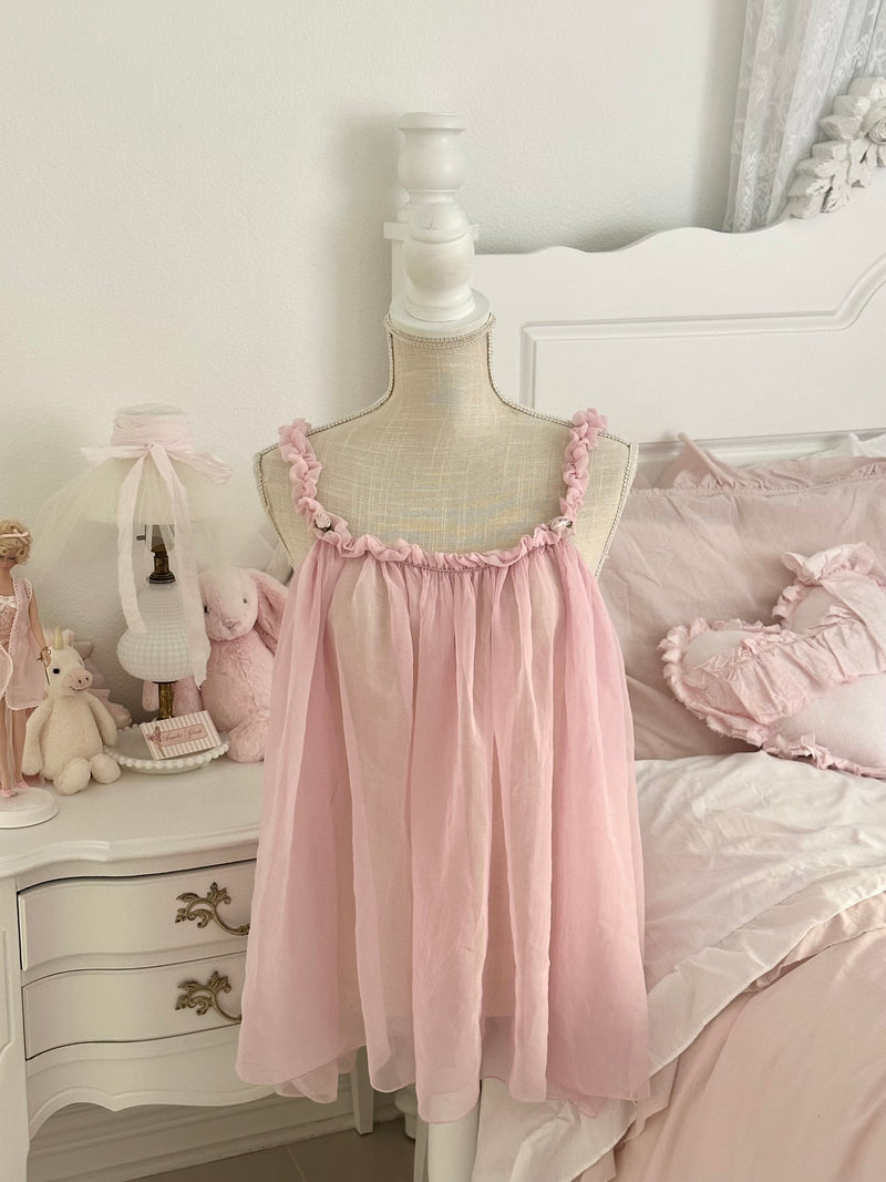 Vintage 2008 Victoria’s Secret Sabrina Carpenter Pink Ruffle Babydoll Dress Size: M