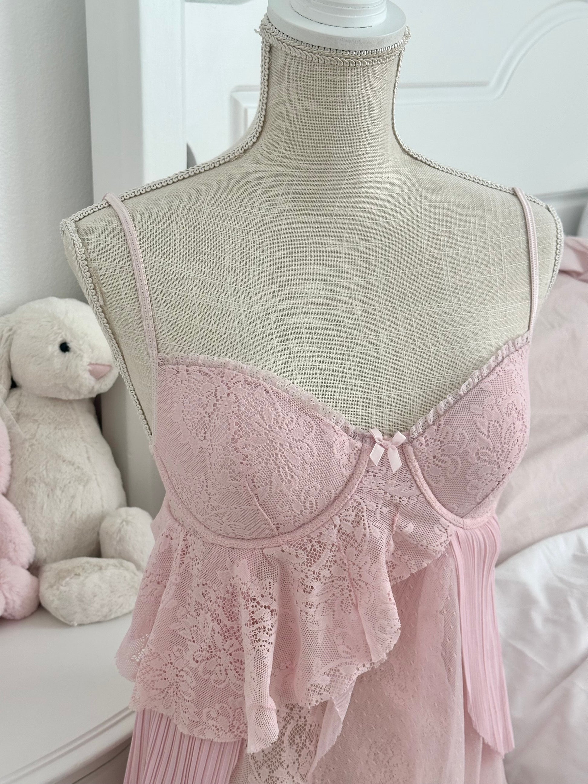 Vintage 2005 Victoria’s Secret Shabby Chic Tiered Babydoll Top Size: 34C