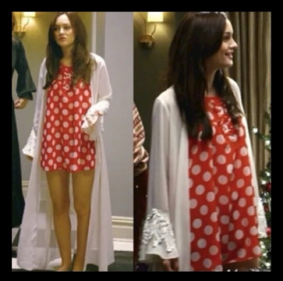 Vintage Blair Waldorf Victoria's Secret red polka dot slip dress Size: S