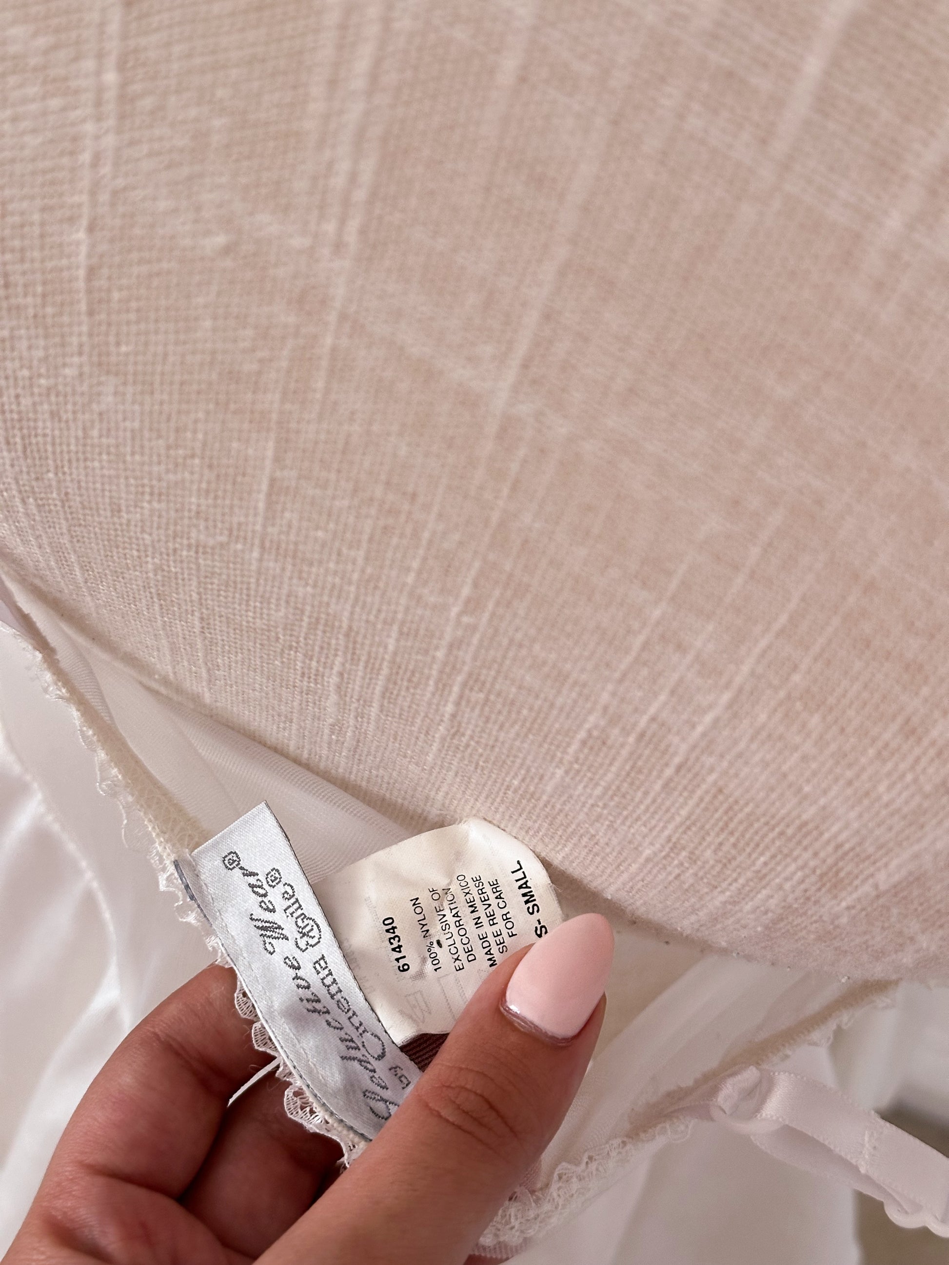 Vintage 1990s Cinema Etoile white lace babydoll cami Size: S